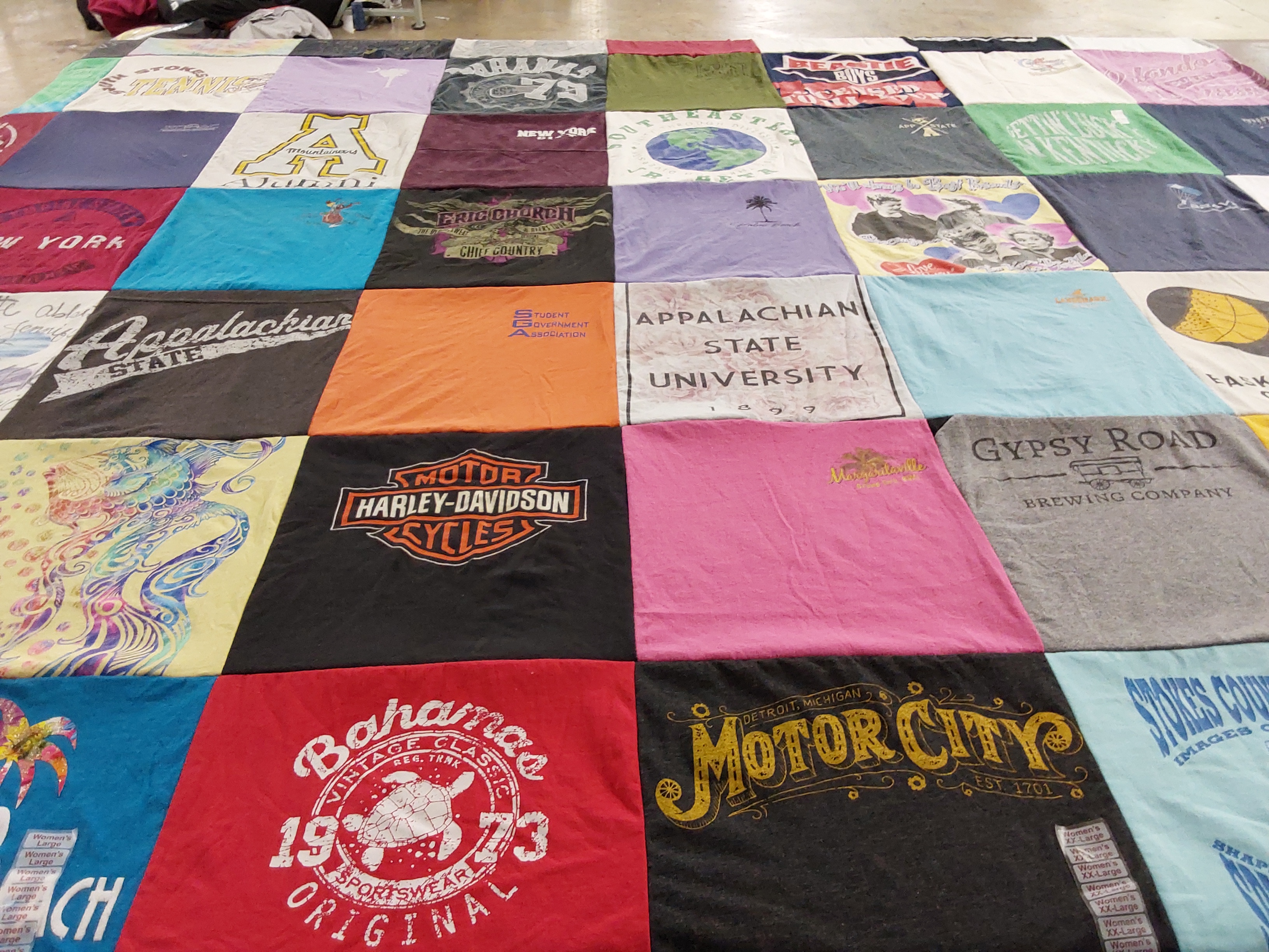 T-shirt quilt from appalachian state university by Ashley from NC