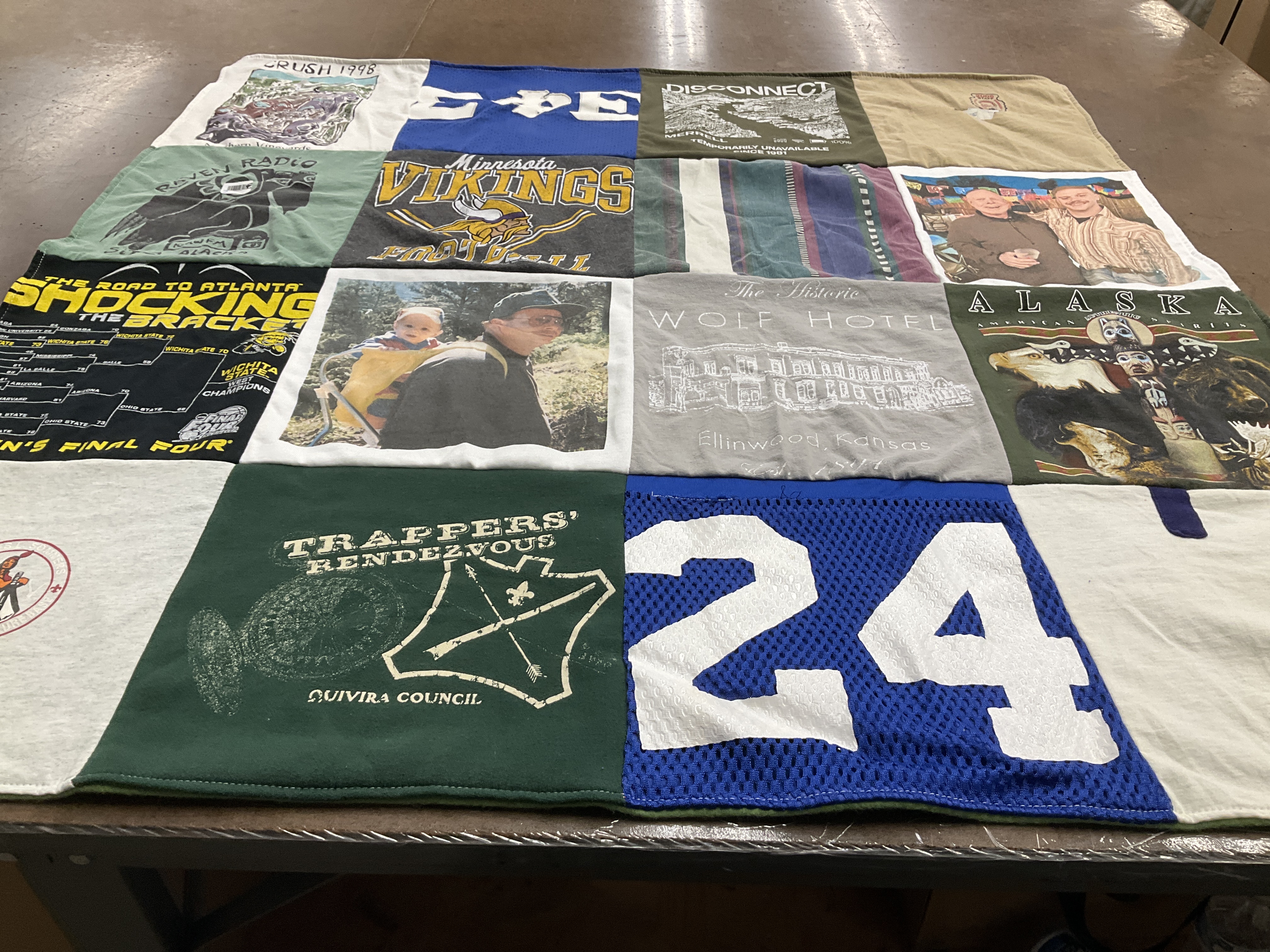 T-shirt quilt featuring minnesota vikings football by Tamara from TX