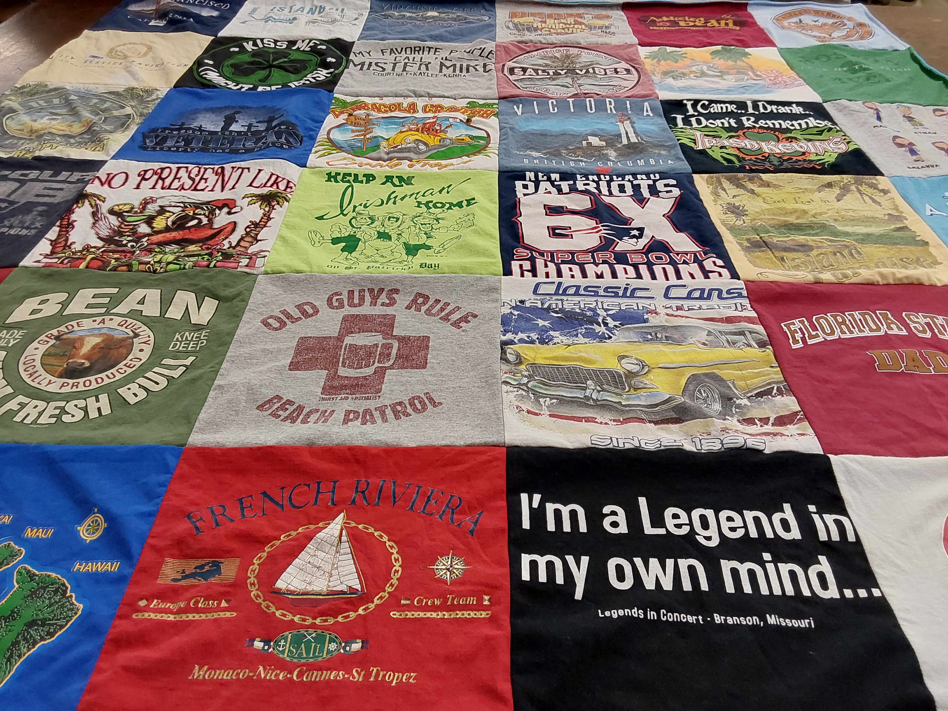 T-shirt quilt featuring new england patriots by Michael from FL