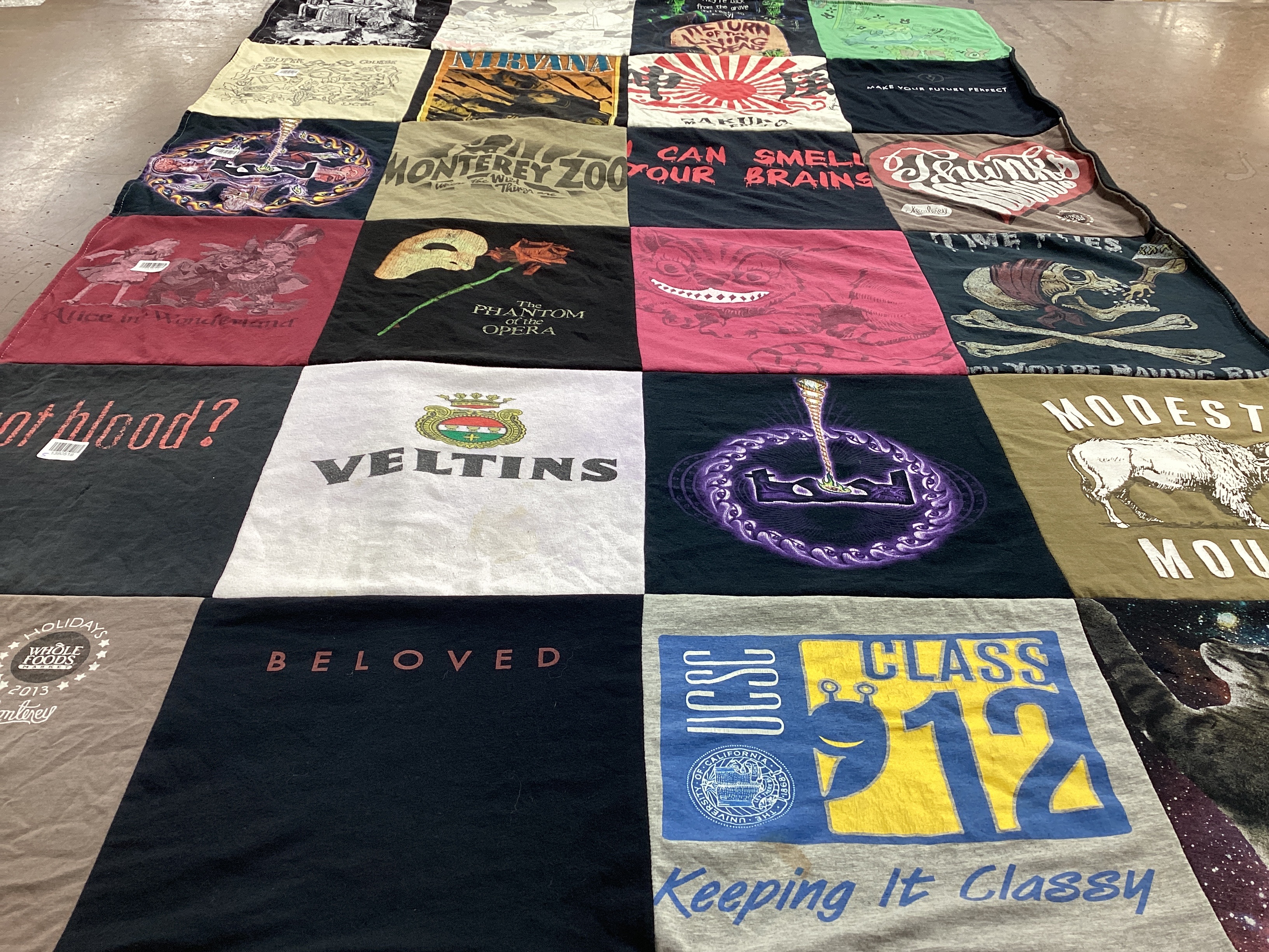 T-shirt quilt from university of california, santa cruz by Sabrina from OR
