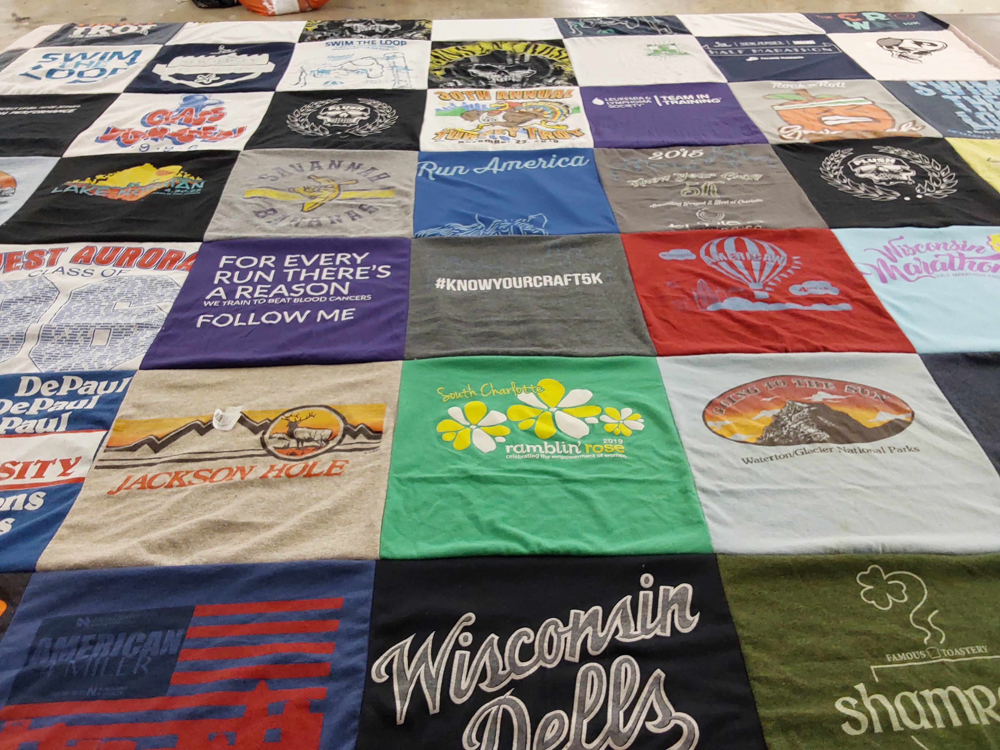 T-shirt quilt from depaul university by Josh from NC