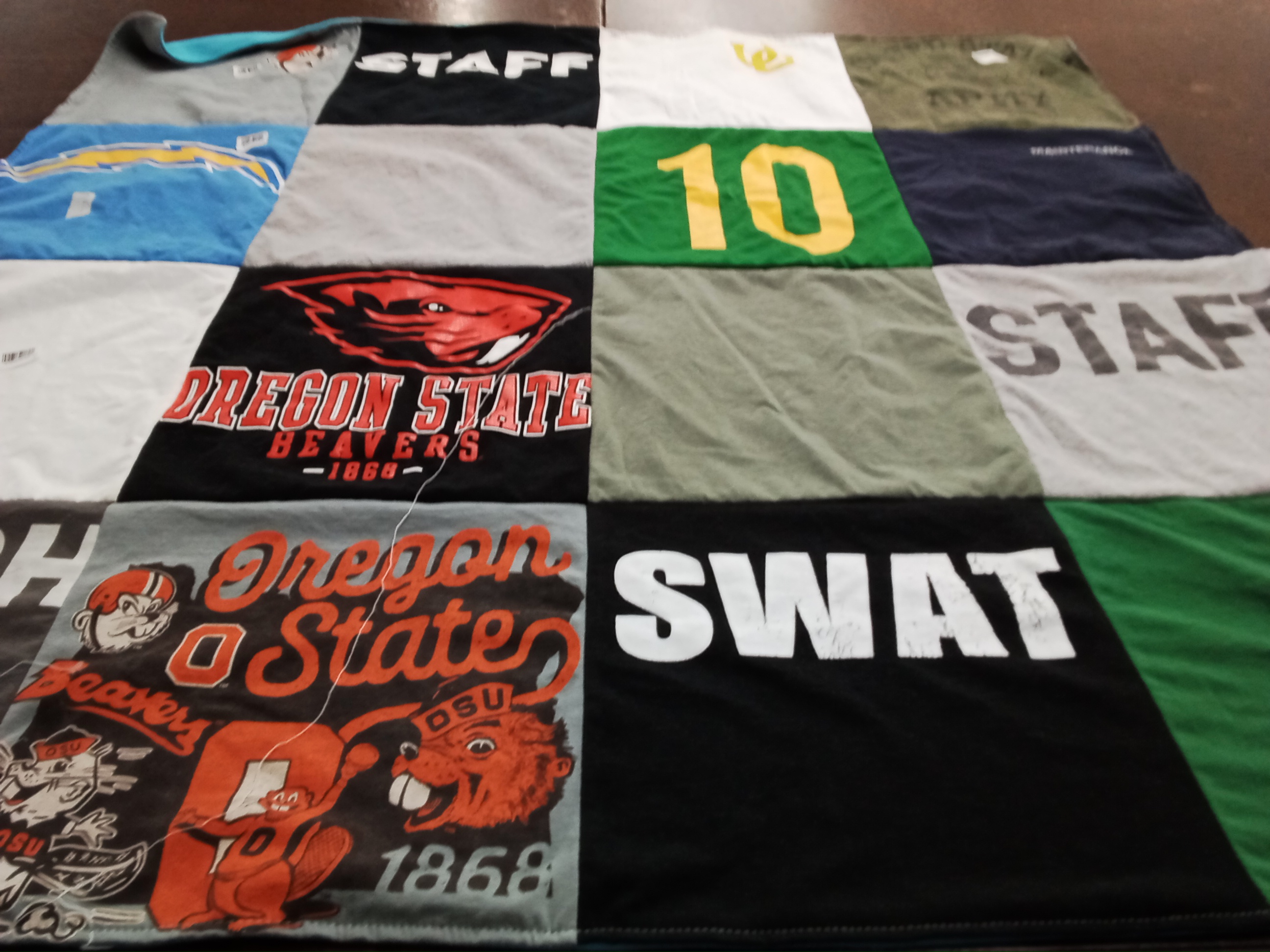 T-shirt quilt featuring oregon state beavers by Callie from OR