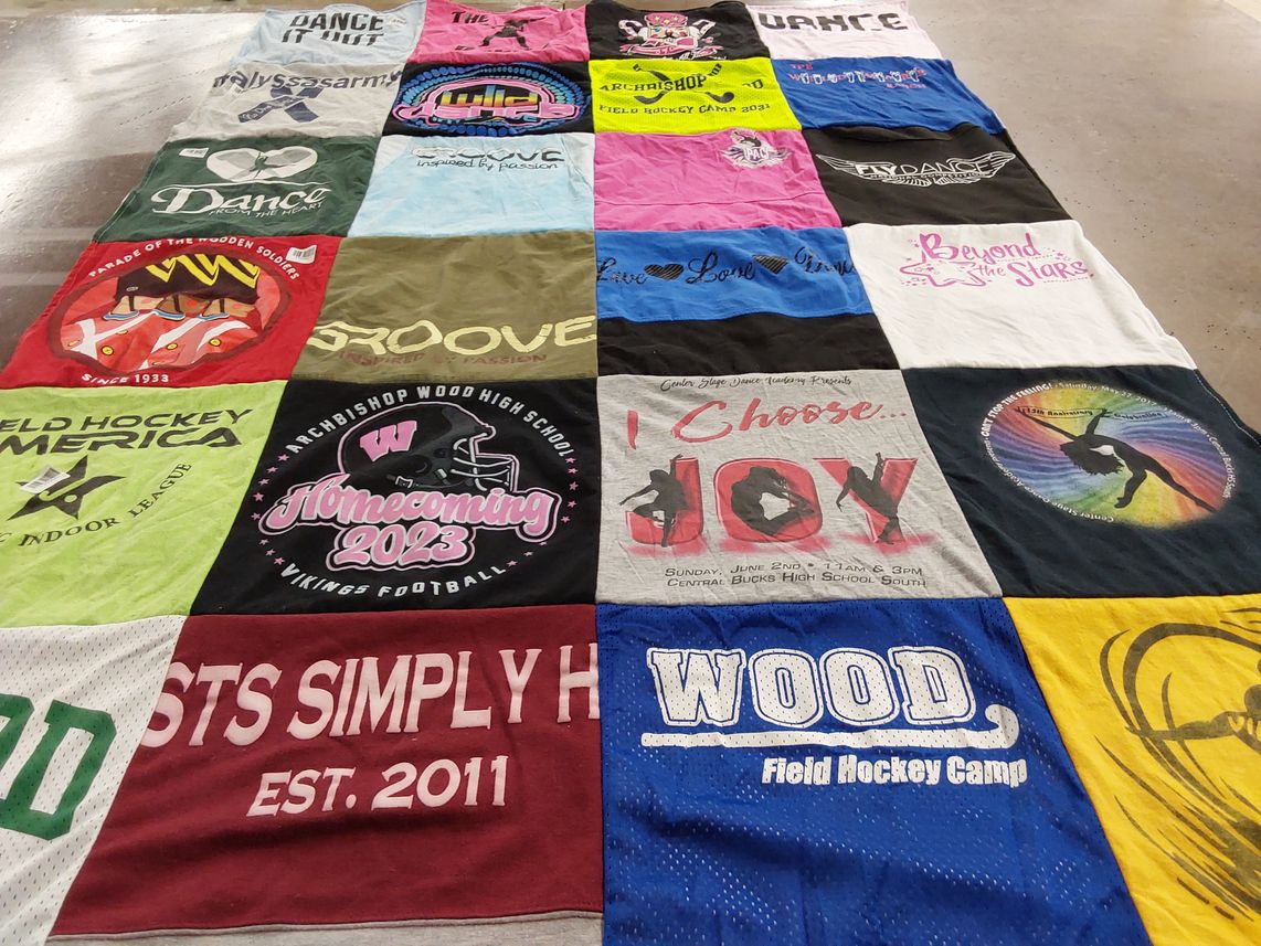 T-shirt quilt from archbishop wood high school by Catharine from PA