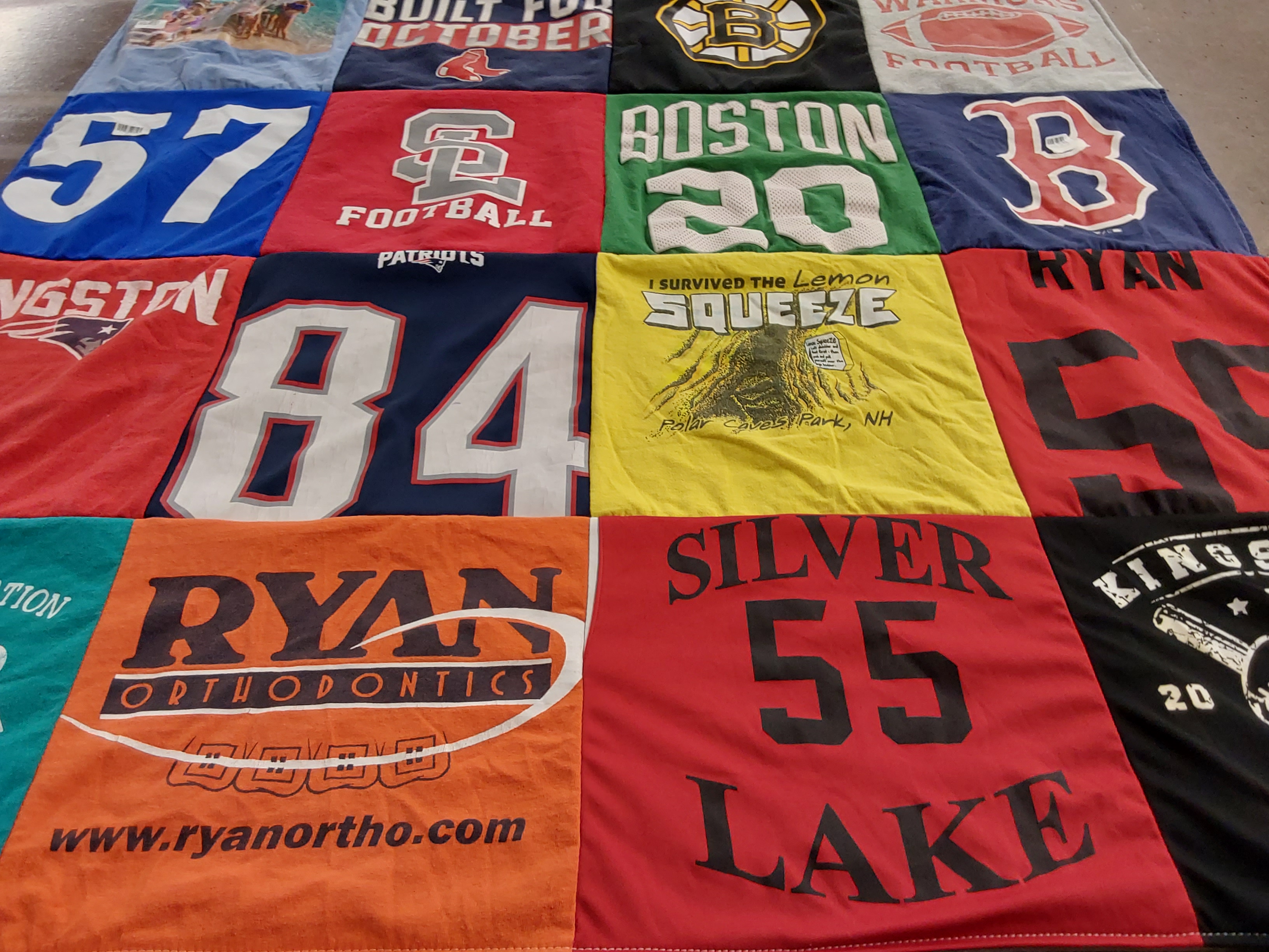 T-shirt quilt featuring new england patriots by Tifany from MA