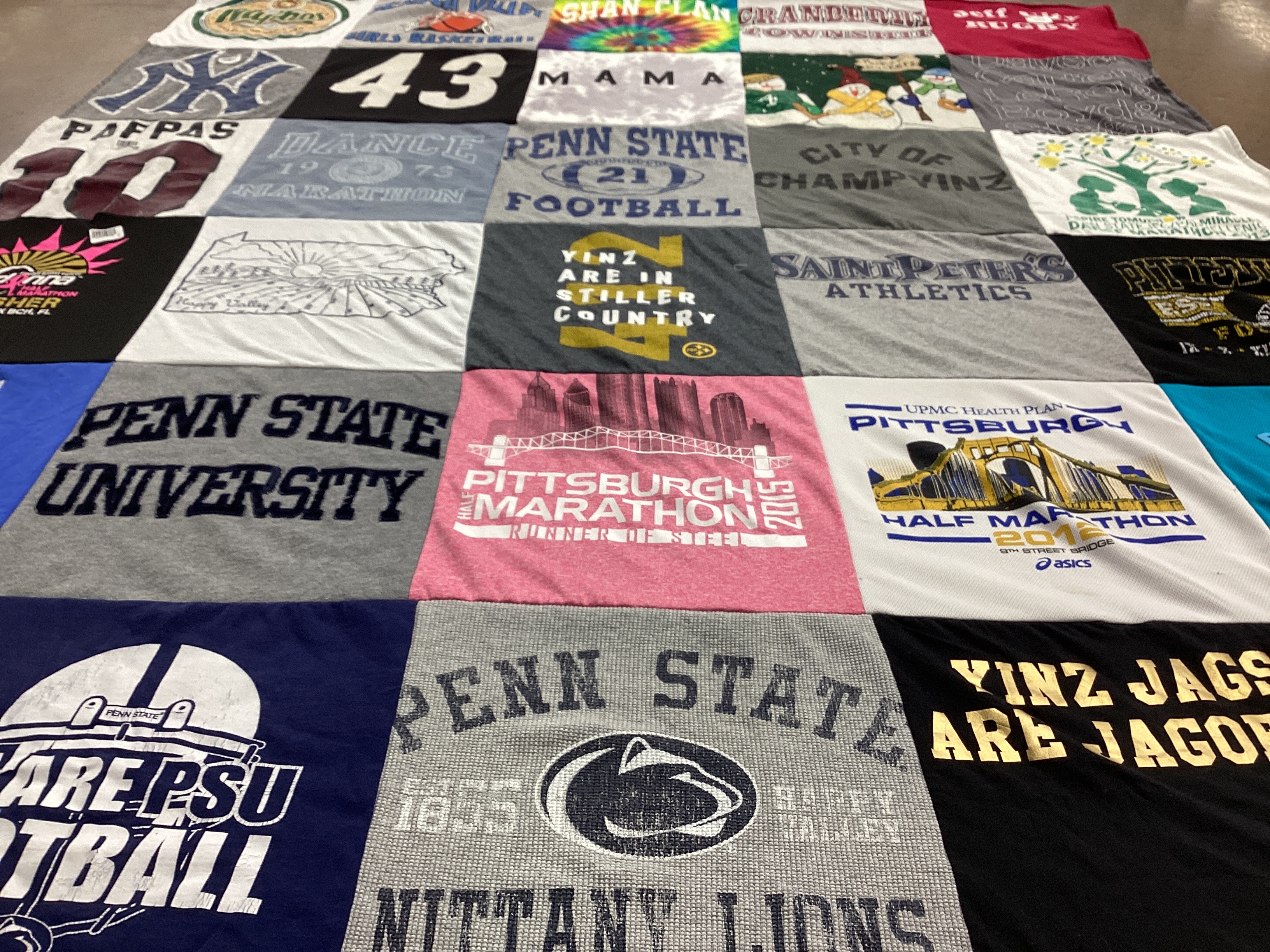T-shirt quilt featuring penn state football by Samantha from FL