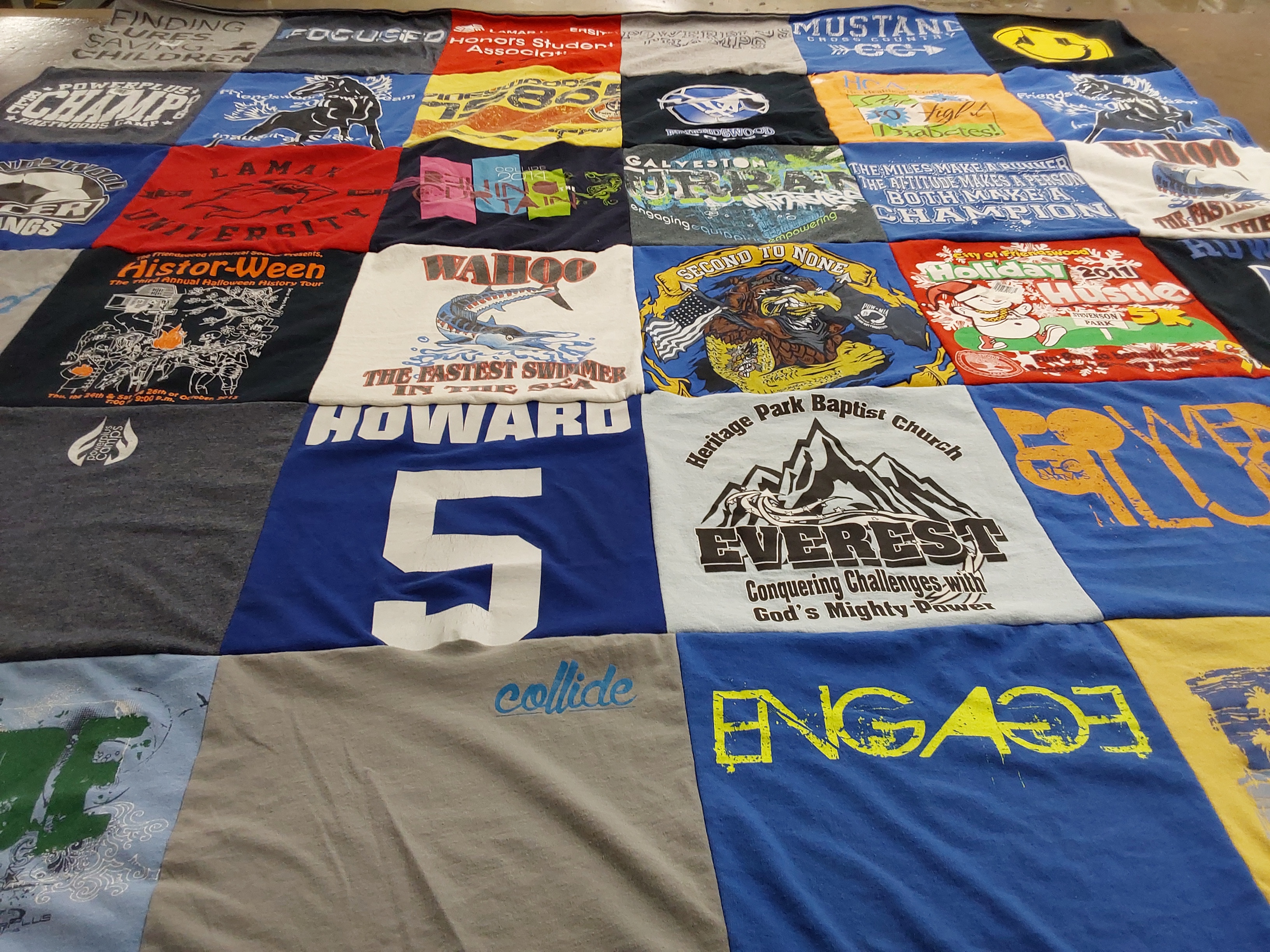 T-shirt quilt from lamar university by Deanna from TX