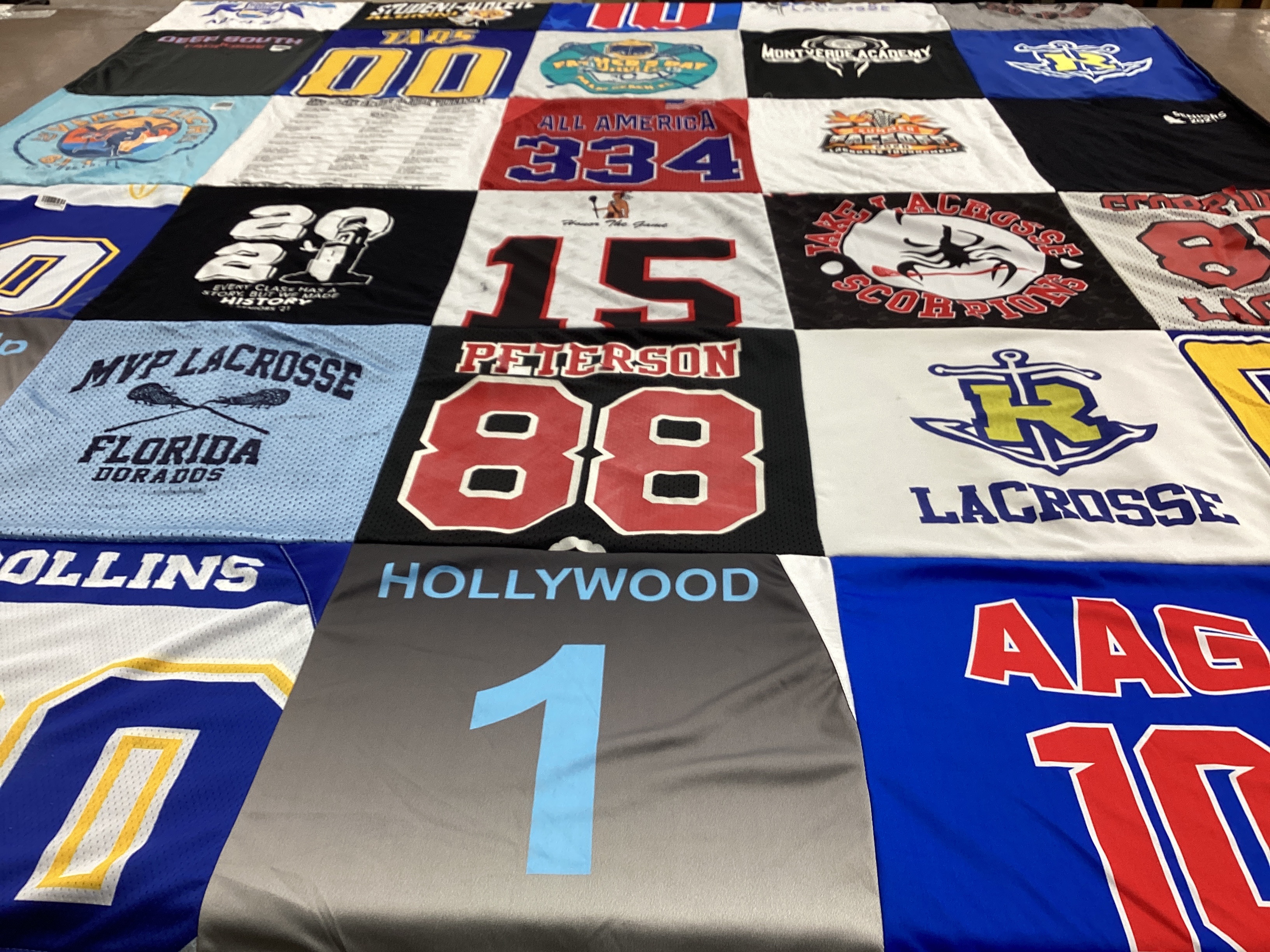 T-shirt quilt from montevior academy by Sarah from FL