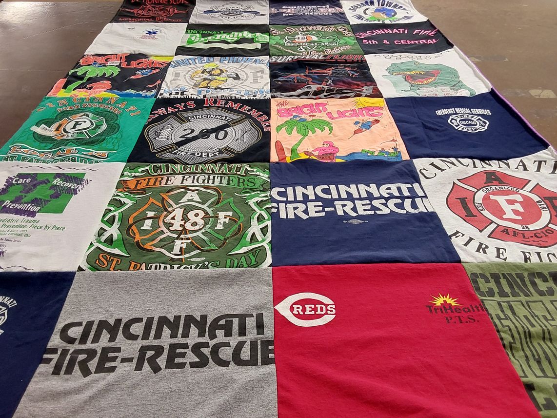 T-shirt quilt from cherry grove elementary school by Madison from KY