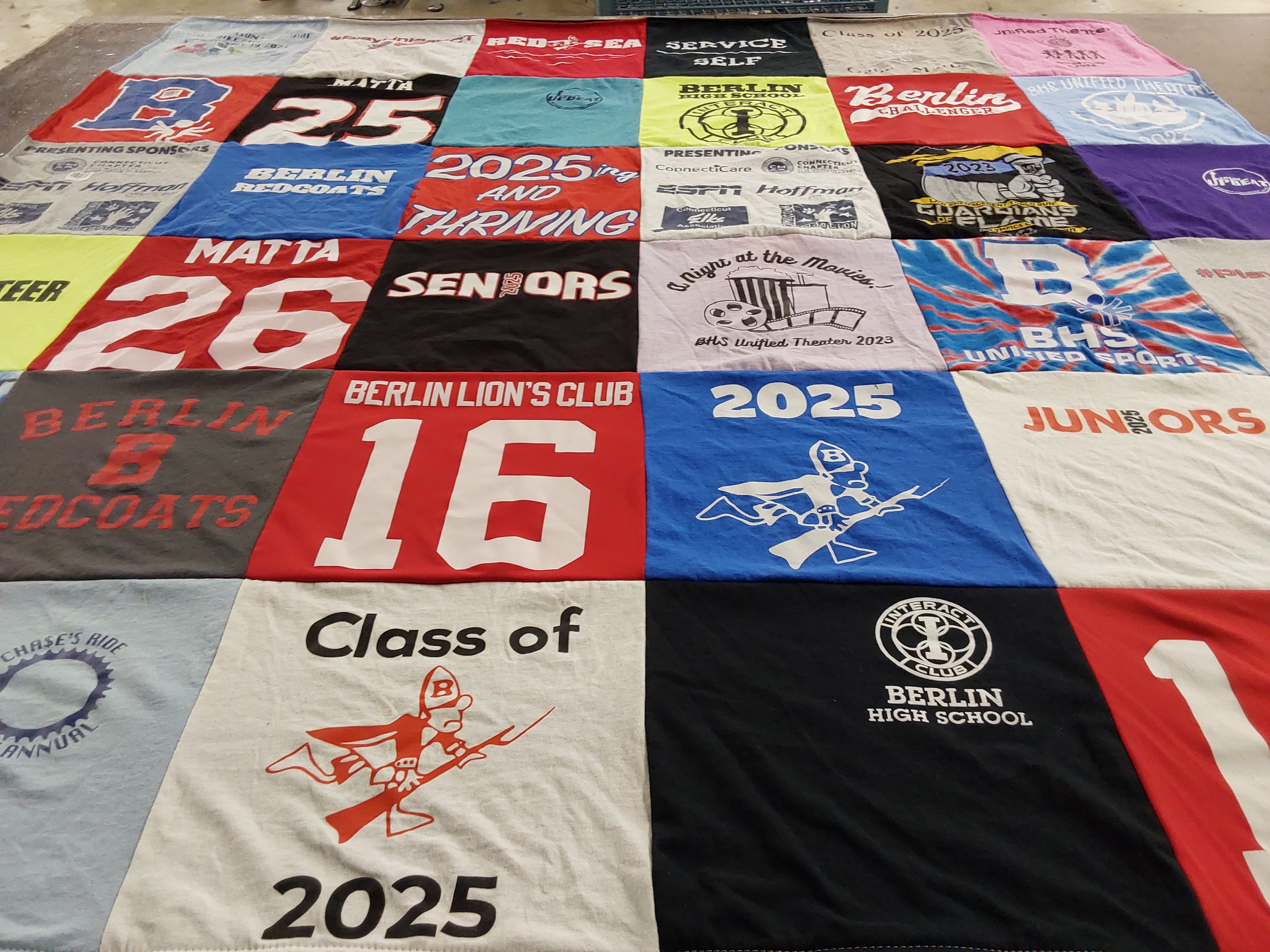 T-shirt quilt featuring berlin redcoats by Deborah H from CT