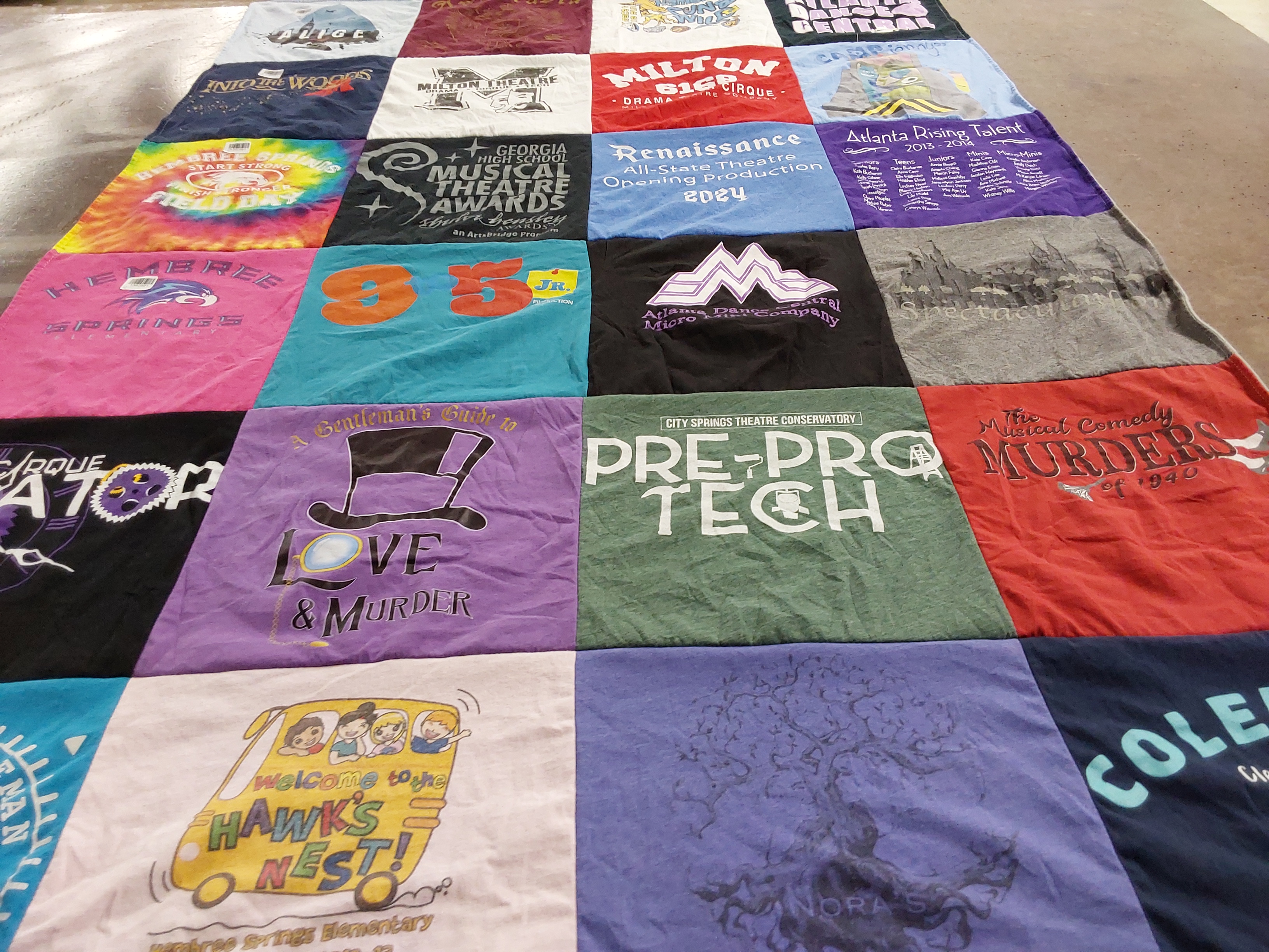 T-shirt quilt from hilton head island high school, milton high school by Amy from GA