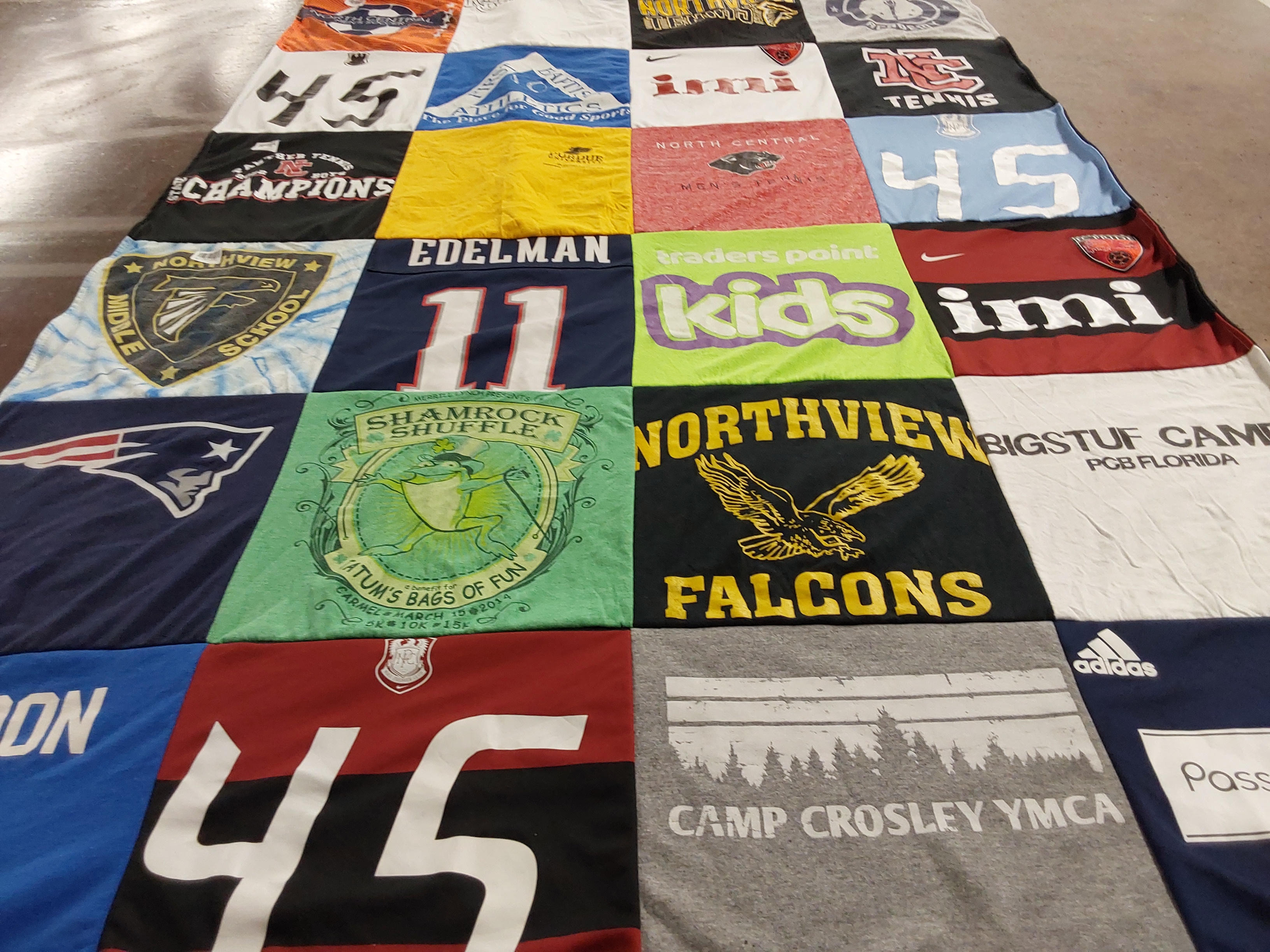 T-shirt quilt featuring new england patriots by Crystal from IN