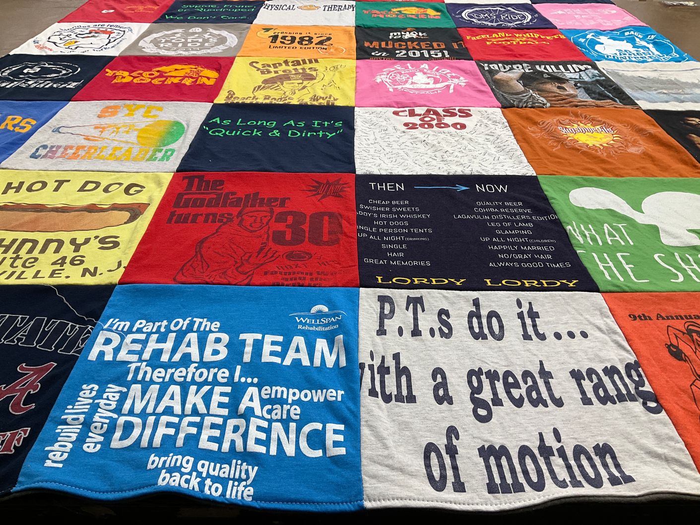T-shirt quilt from university of alabama by Jenny from PA