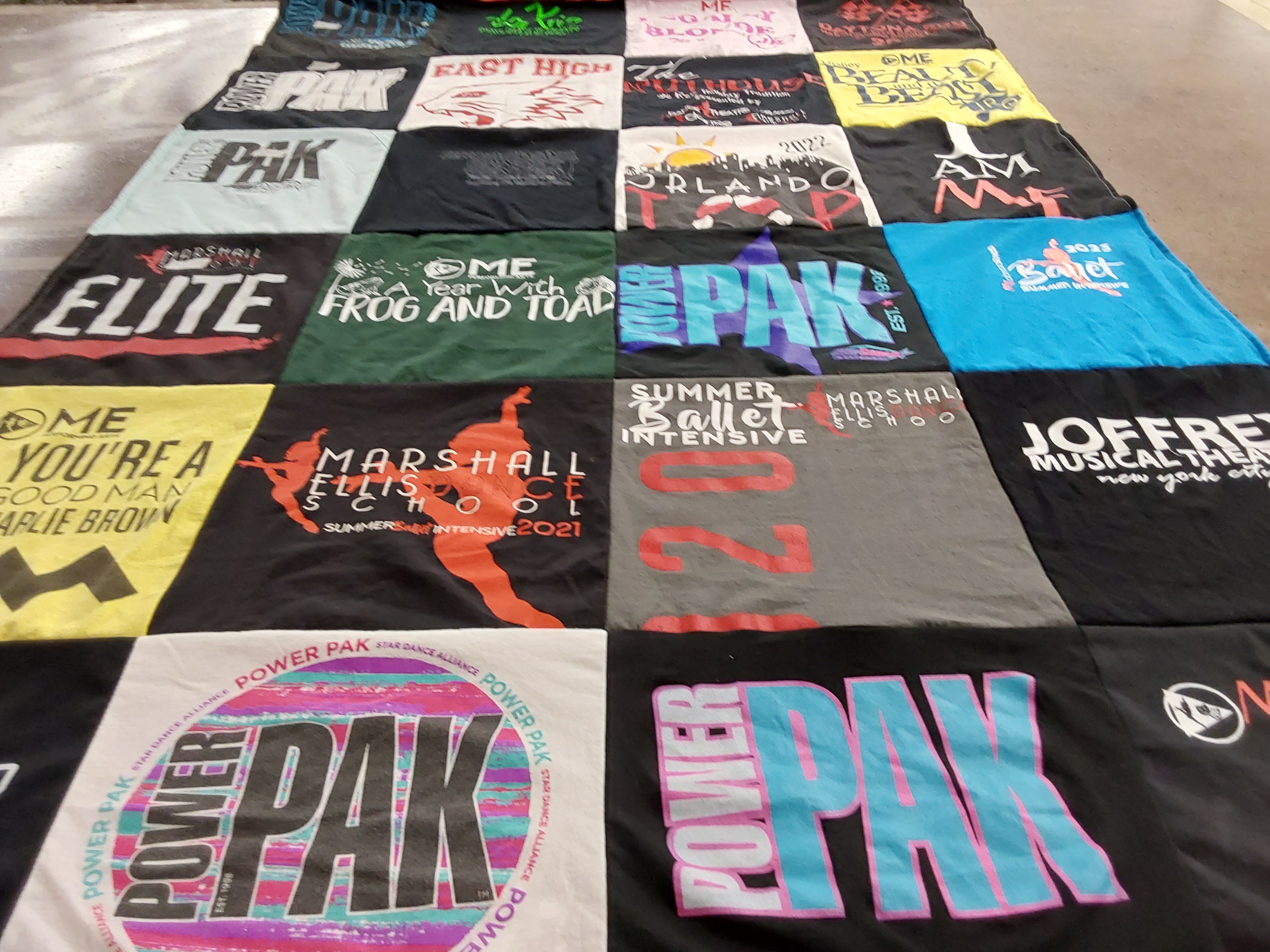 T-shirt quilt from marshall ellis school by Jennifer from FL