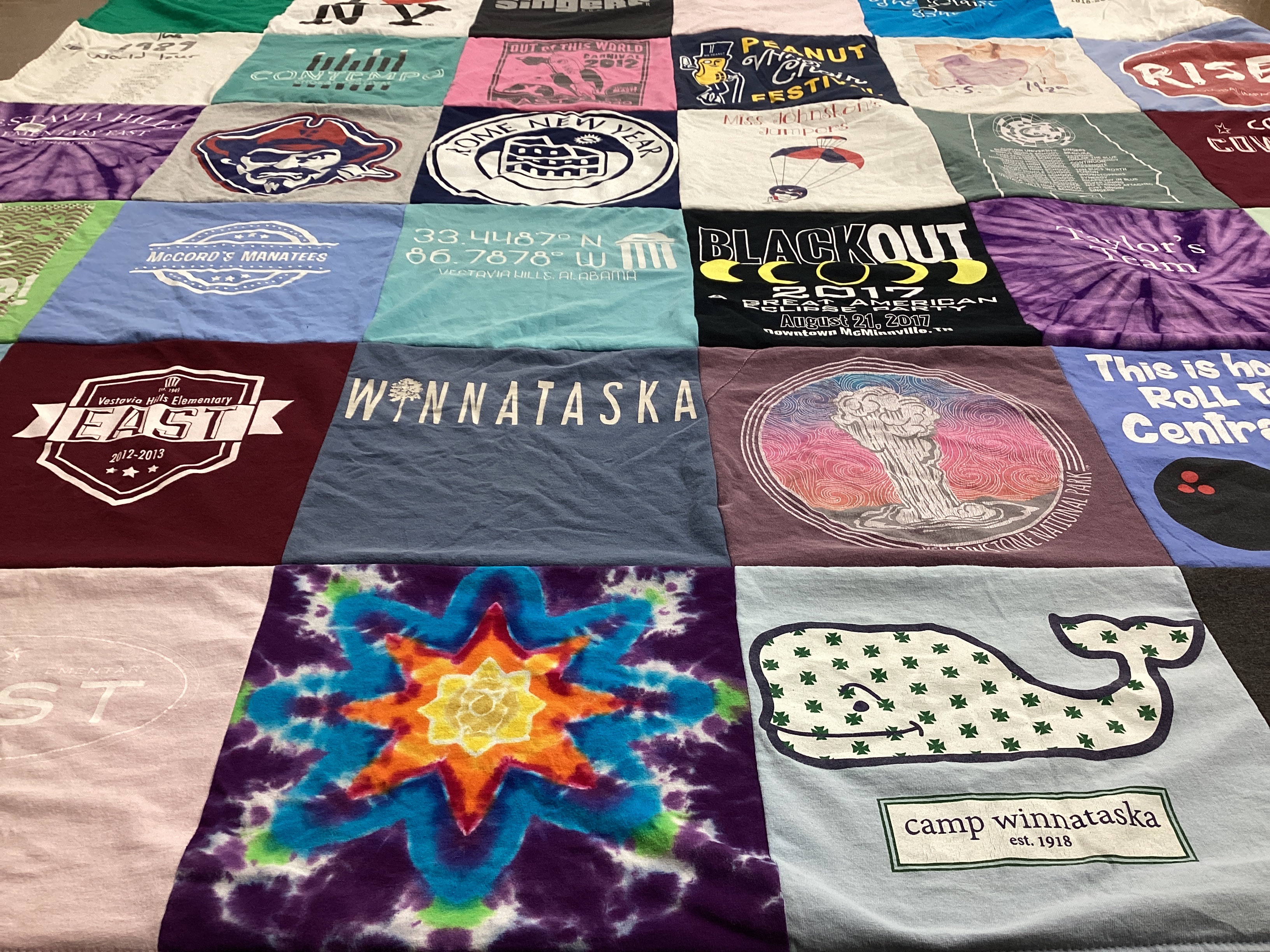 T-shirt quilt from vestavia hills elementary school by Cathleen from AL