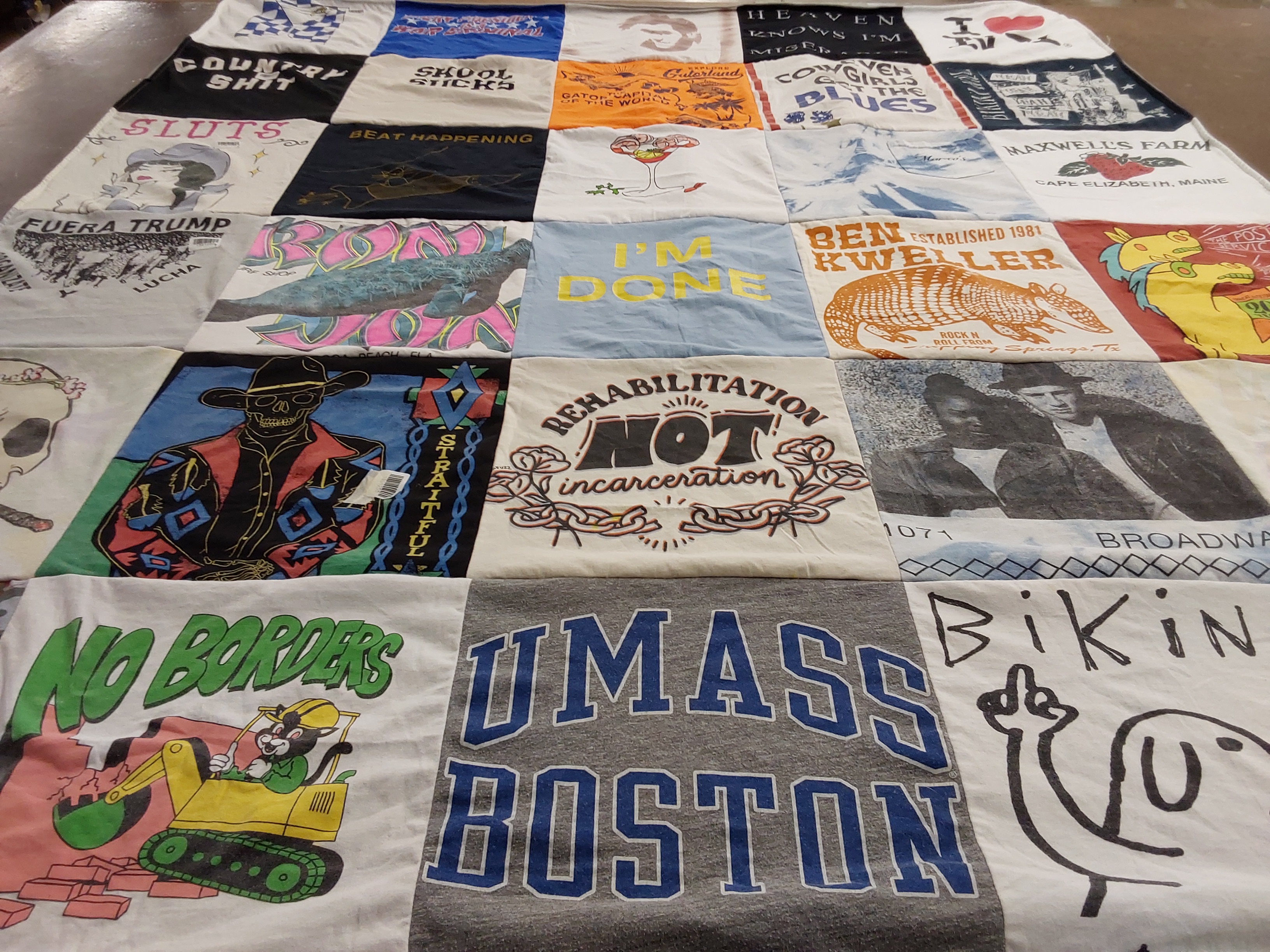 T-shirt quilt from university of massachusetts boston by brittany from NY