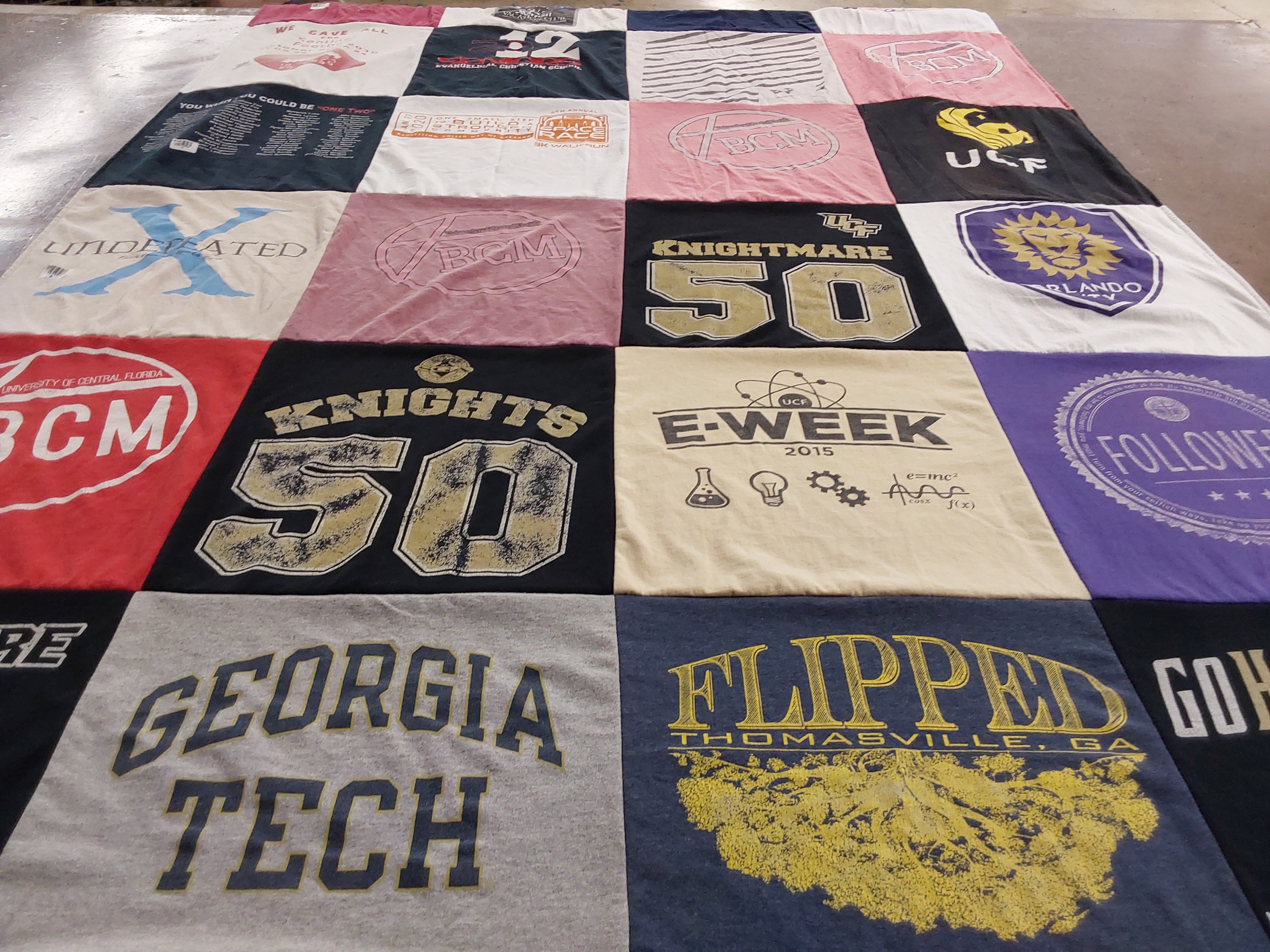 T-shirt quilt from university of central florida by Alicia from FL