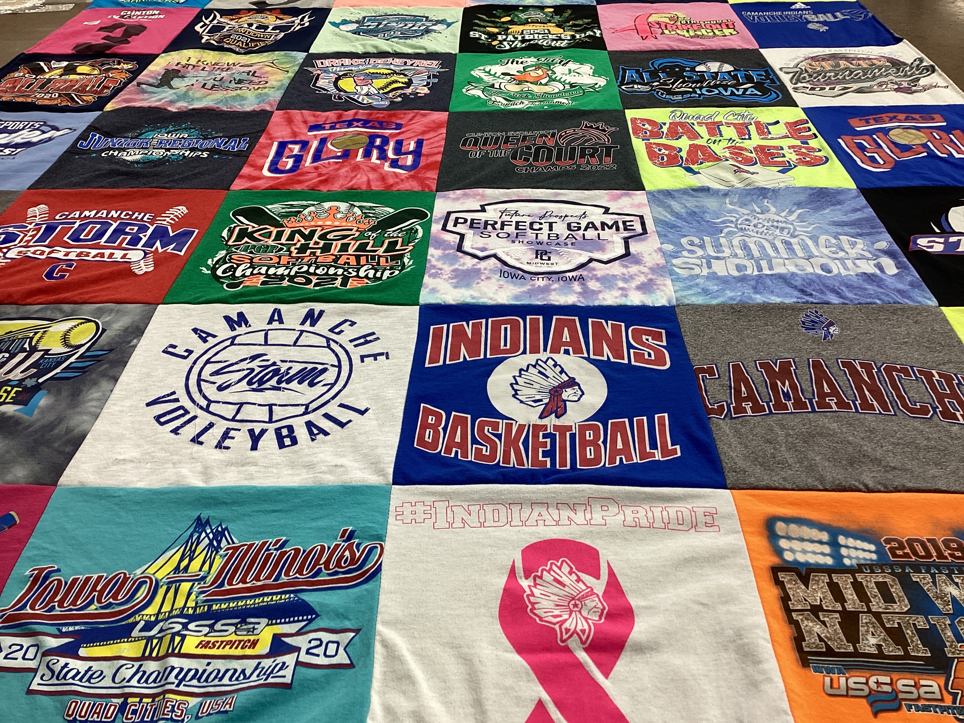 T-shirt quilt featuring camanche storm, camanch indians by Kori from IA