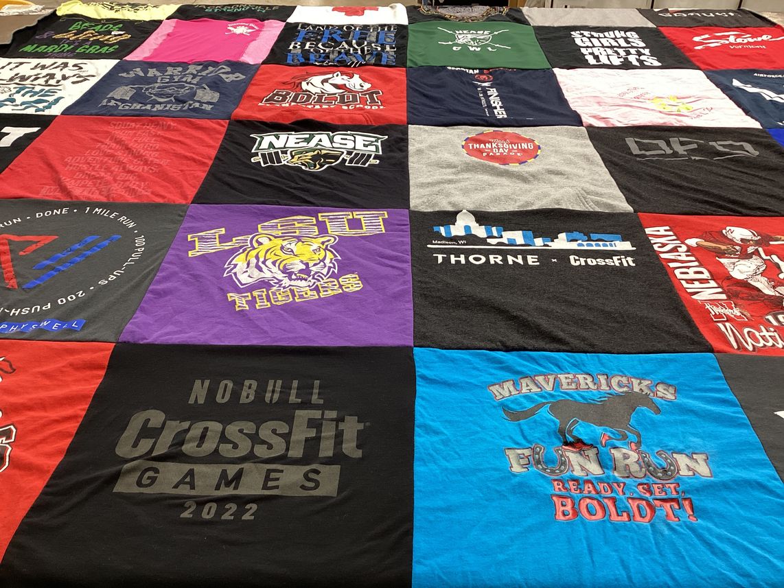 T-shirt quilt featuring lsu tigers, mavericks by Jennifer from FL