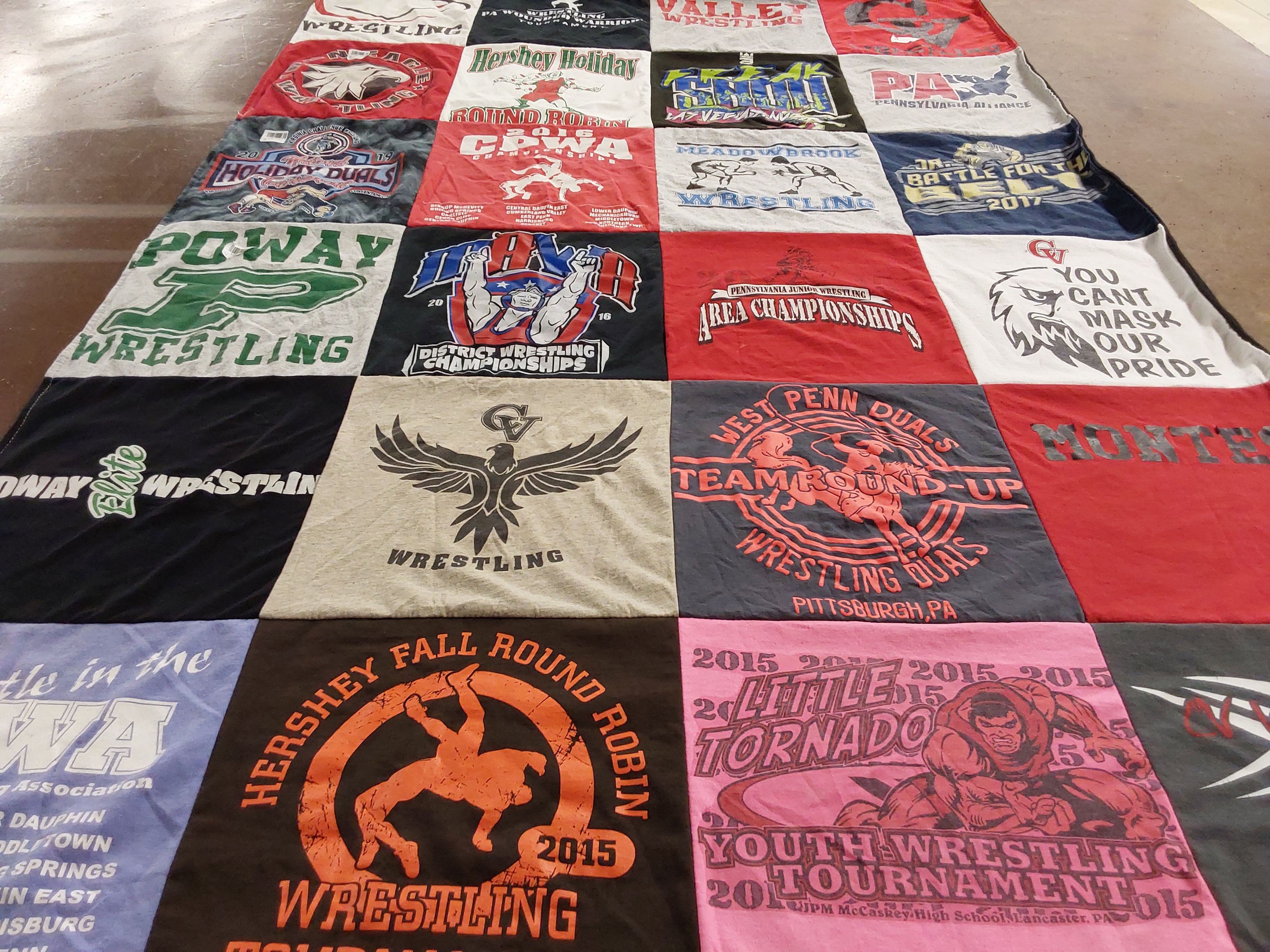 T-shirt quilt from mcaskey high school by Jeanna from PA