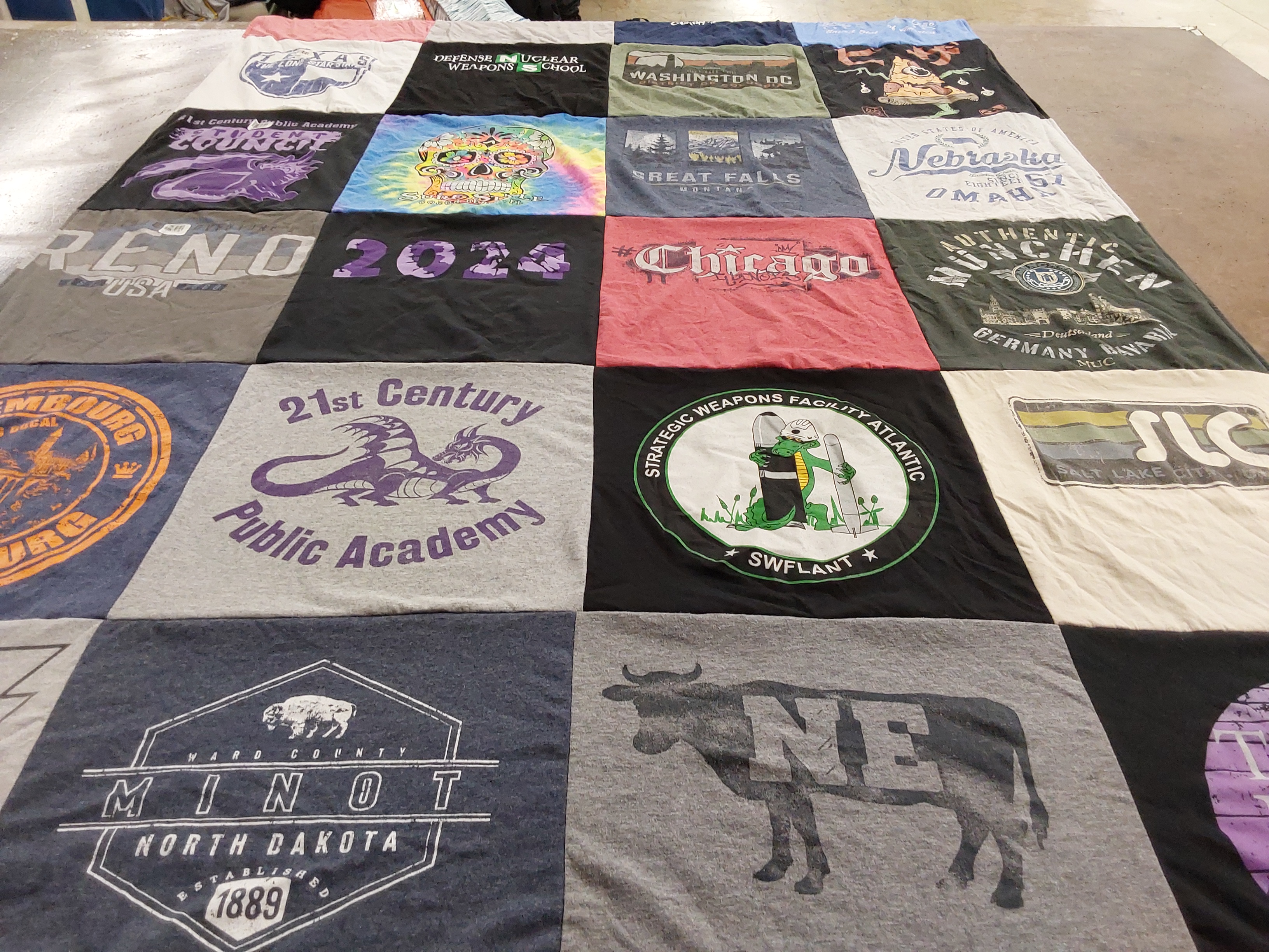 T-shirt quilt from 21st century public academy by Parker from NM