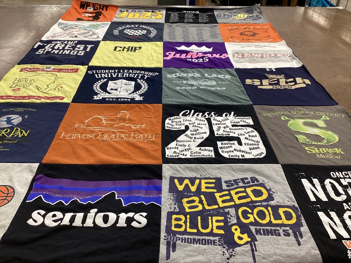T-shirt quilt from sfc academy, winthrop high school by Allison Wright from FL