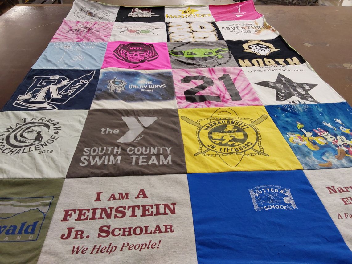 T-shirt quilt featuring narragansett jr lifeguard by Sara from RI