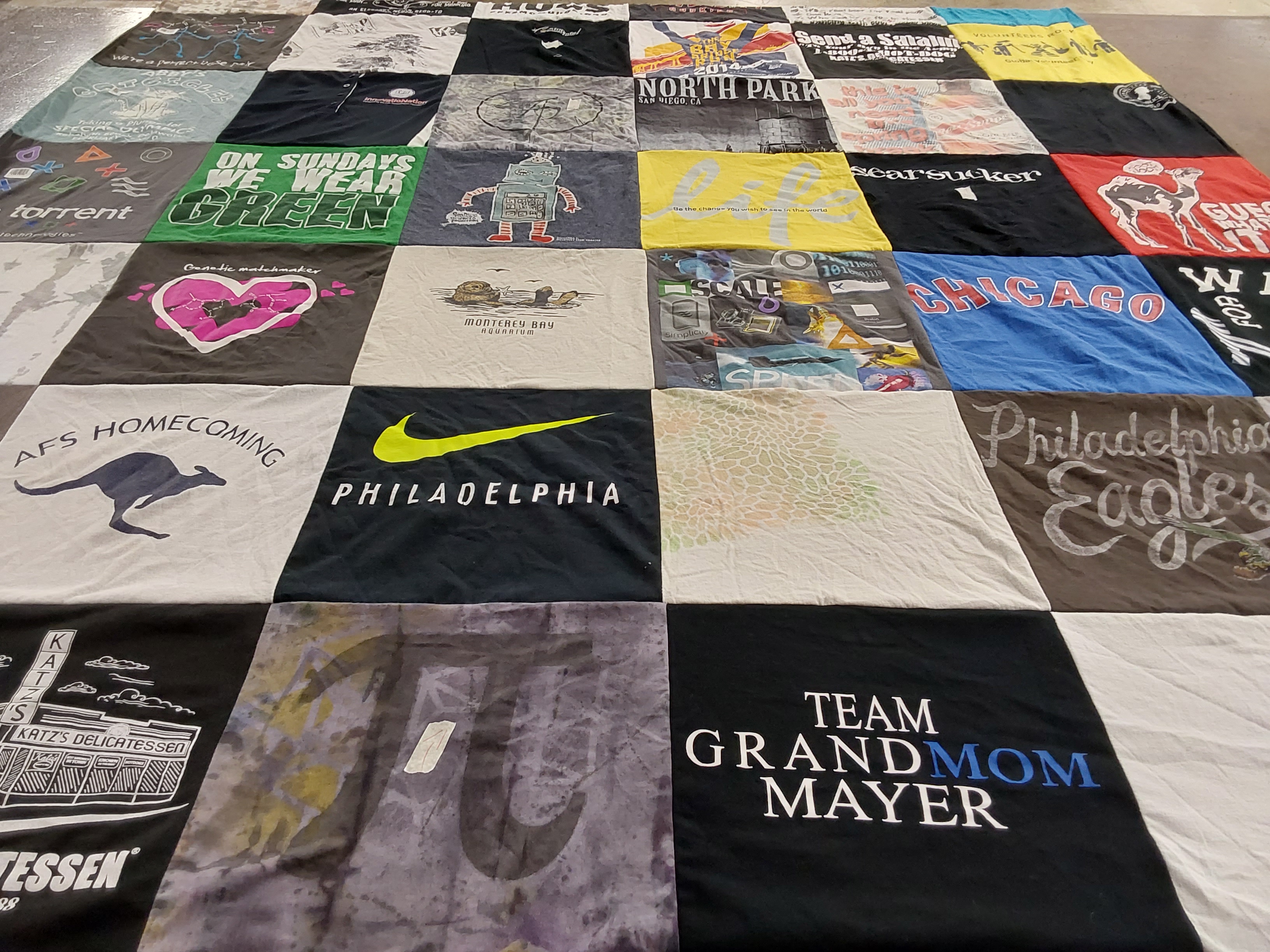 T-shirt quilt featuring philadelphia eagles by Ashley from CA