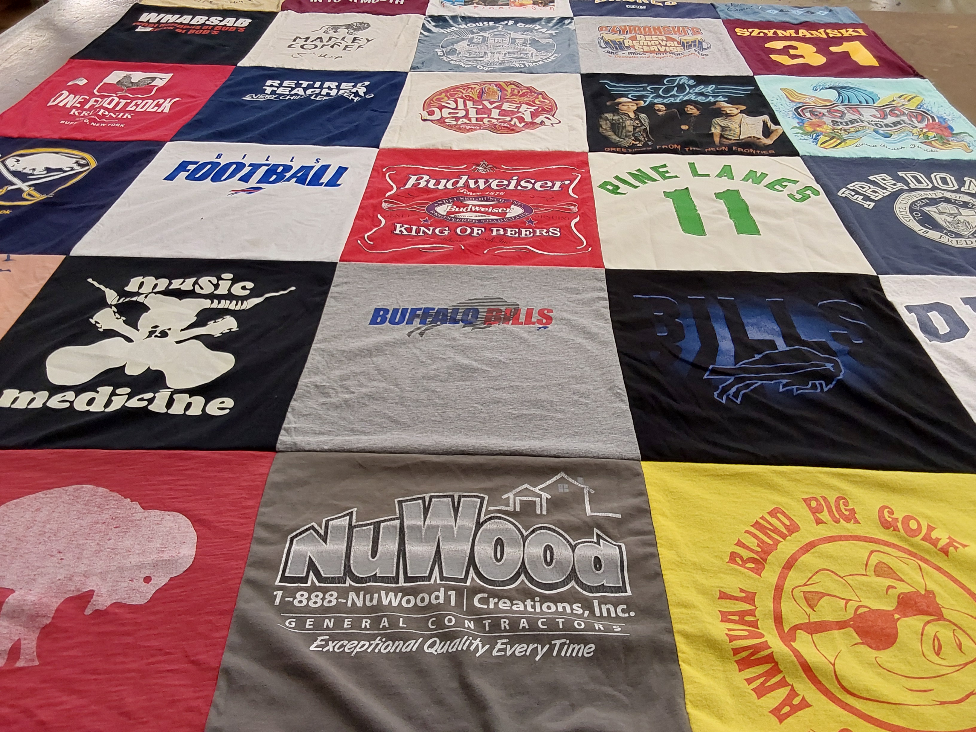 T-shirt quilt featuring buffalo bills by Bob from NY