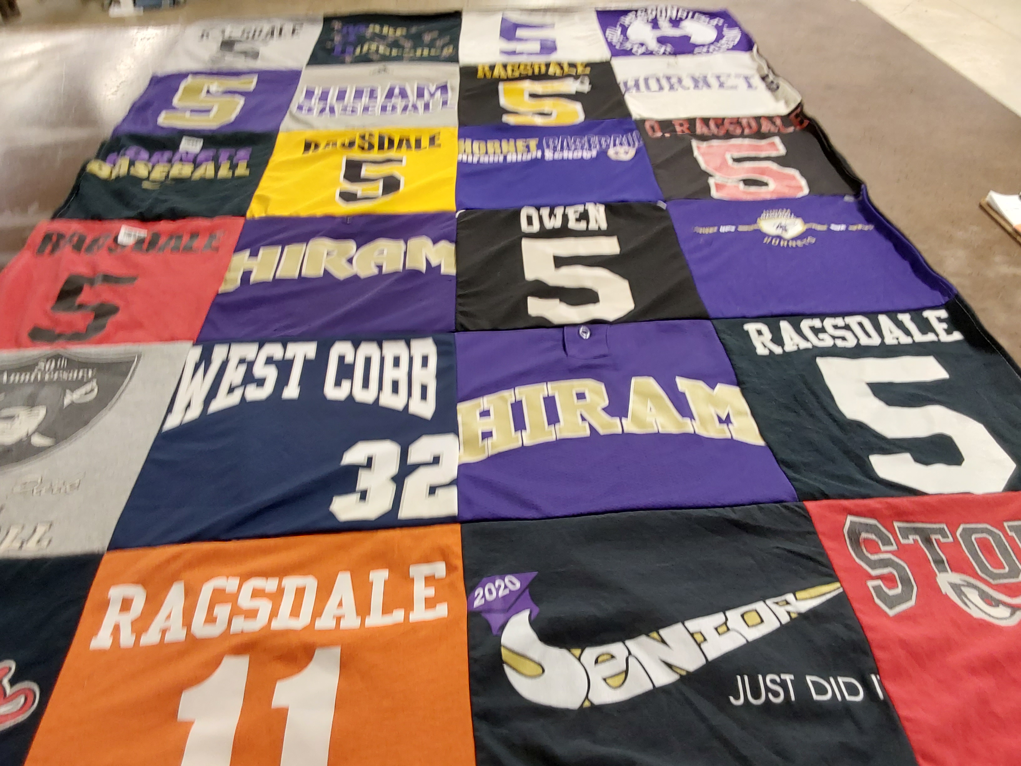 T-shirt quilt featuring ragsdale high school, hiram high school by christy from GA
