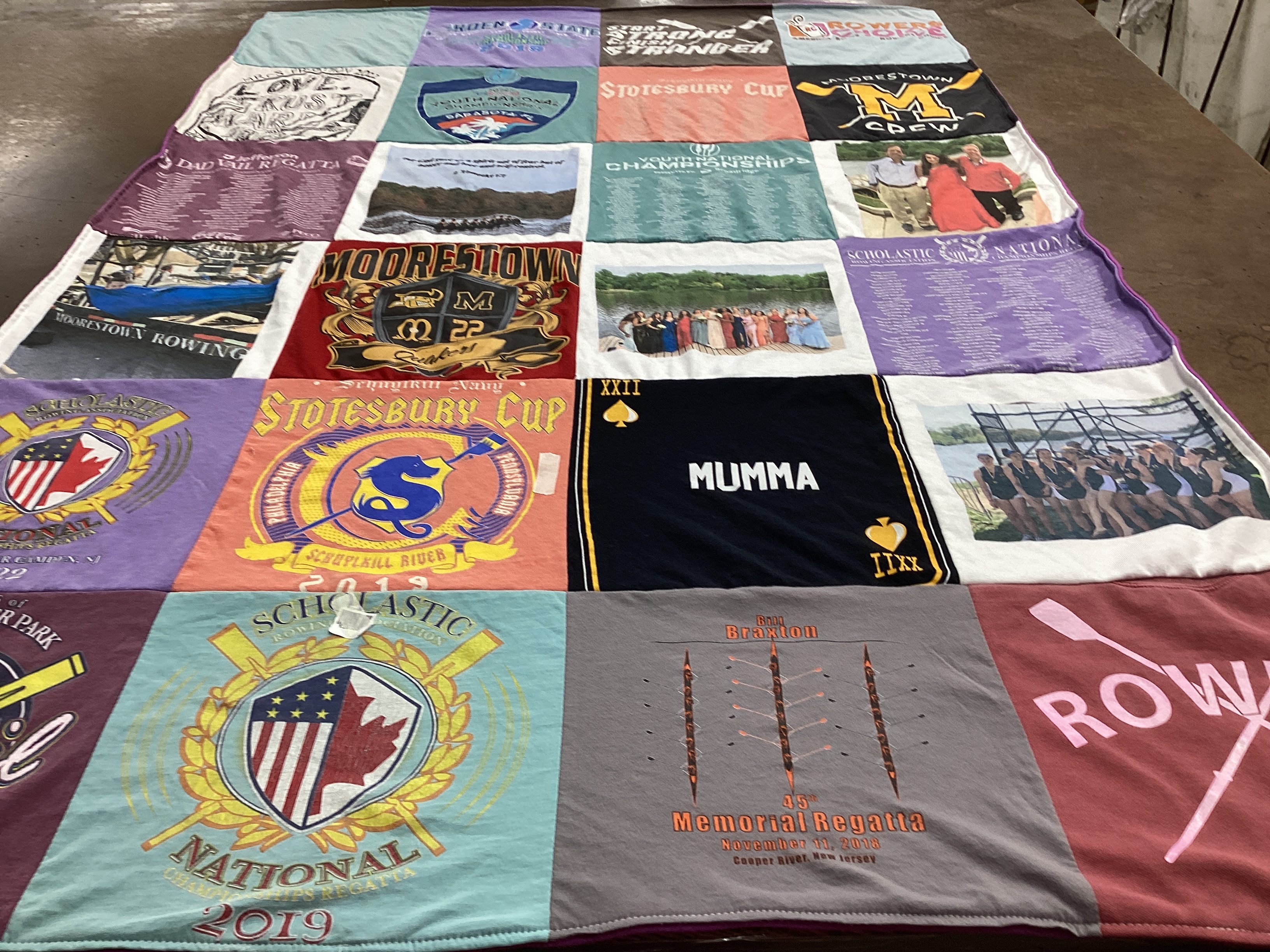 T-shirt quilt from moorestown high school by James from NJ