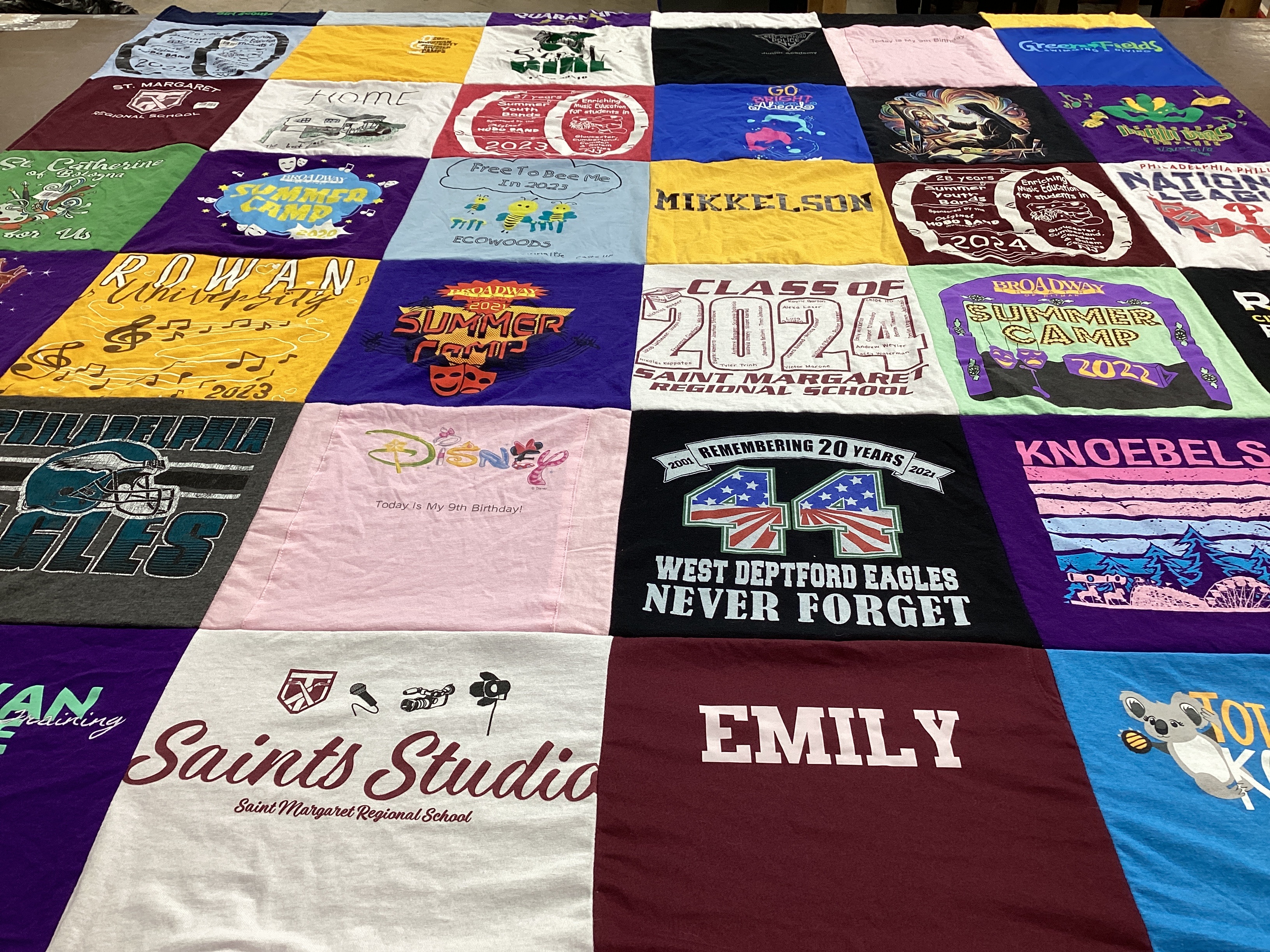 T-shirt quilt featuring philadelphia eagles by Sheila from NJ