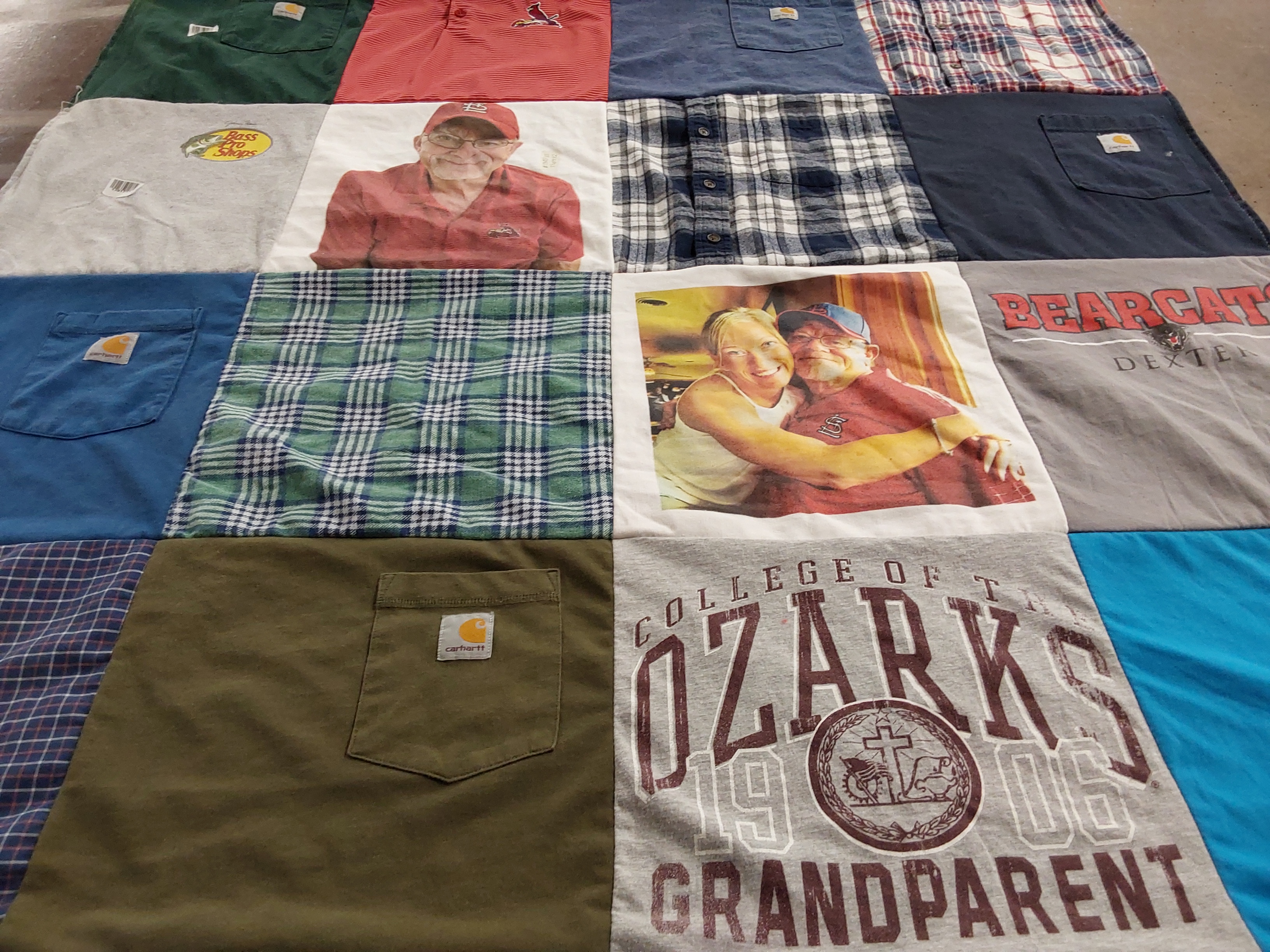 T-shirt quilt featuring bearcats by Tammy from MO