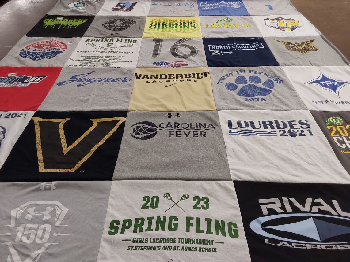 T-shirt quilt featuring vanderbilt lacrosse by Samantha from NC