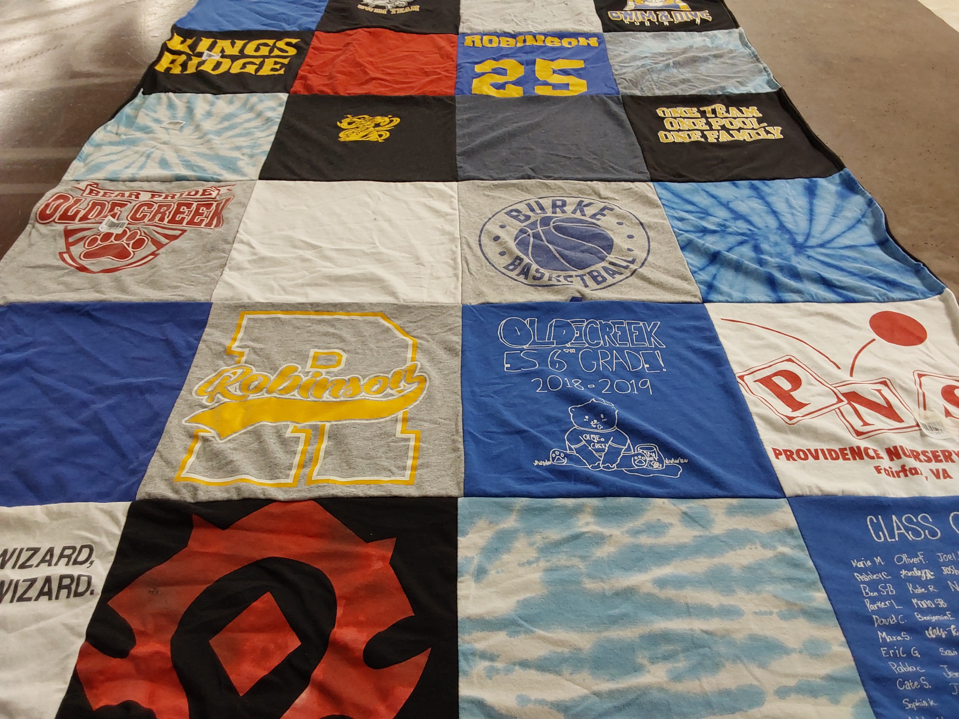 T-shirt quilt featuring burke basketball by Emmy from VA