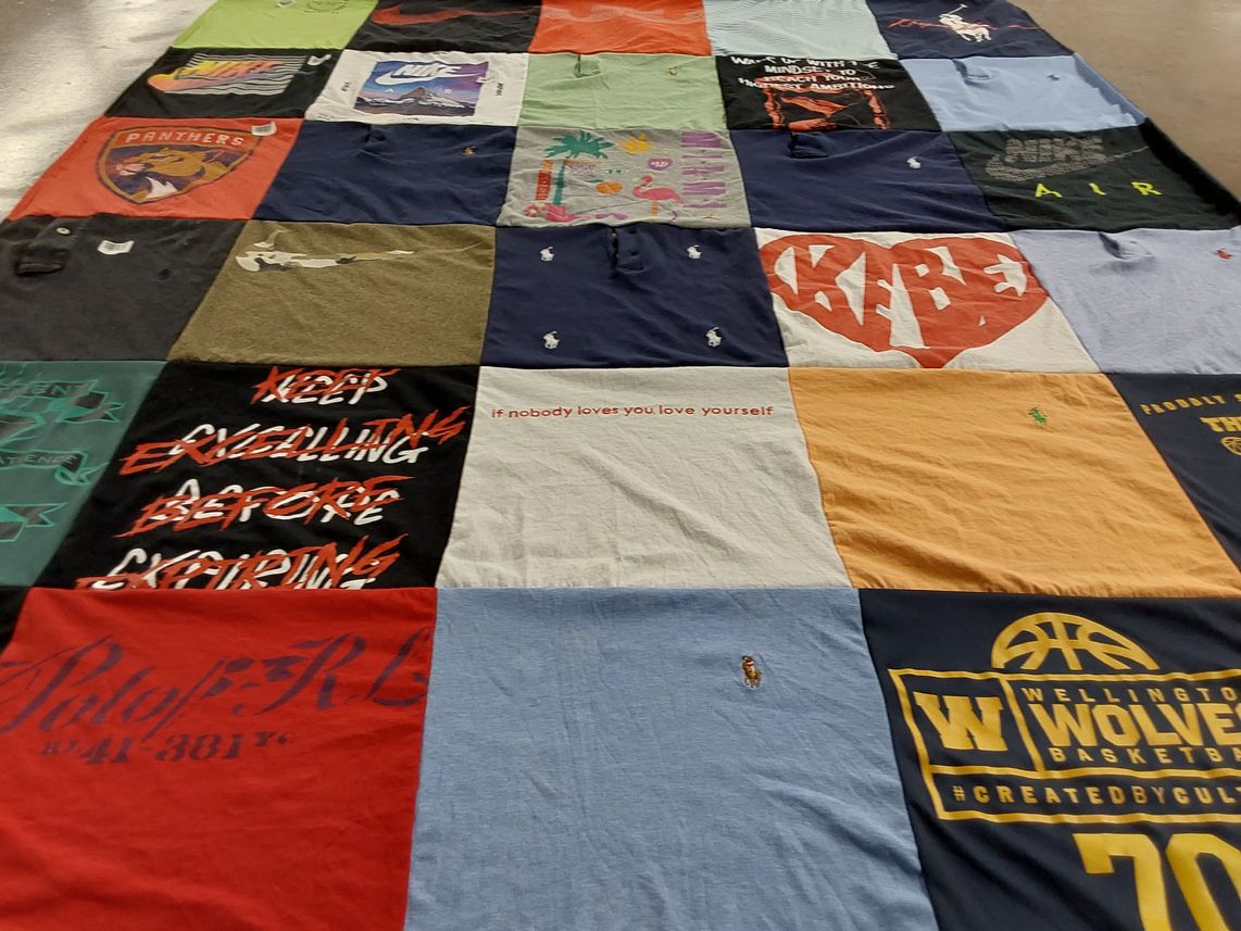 T-shirt quilt featuring wellington wolves basketball by Kachandra from FL