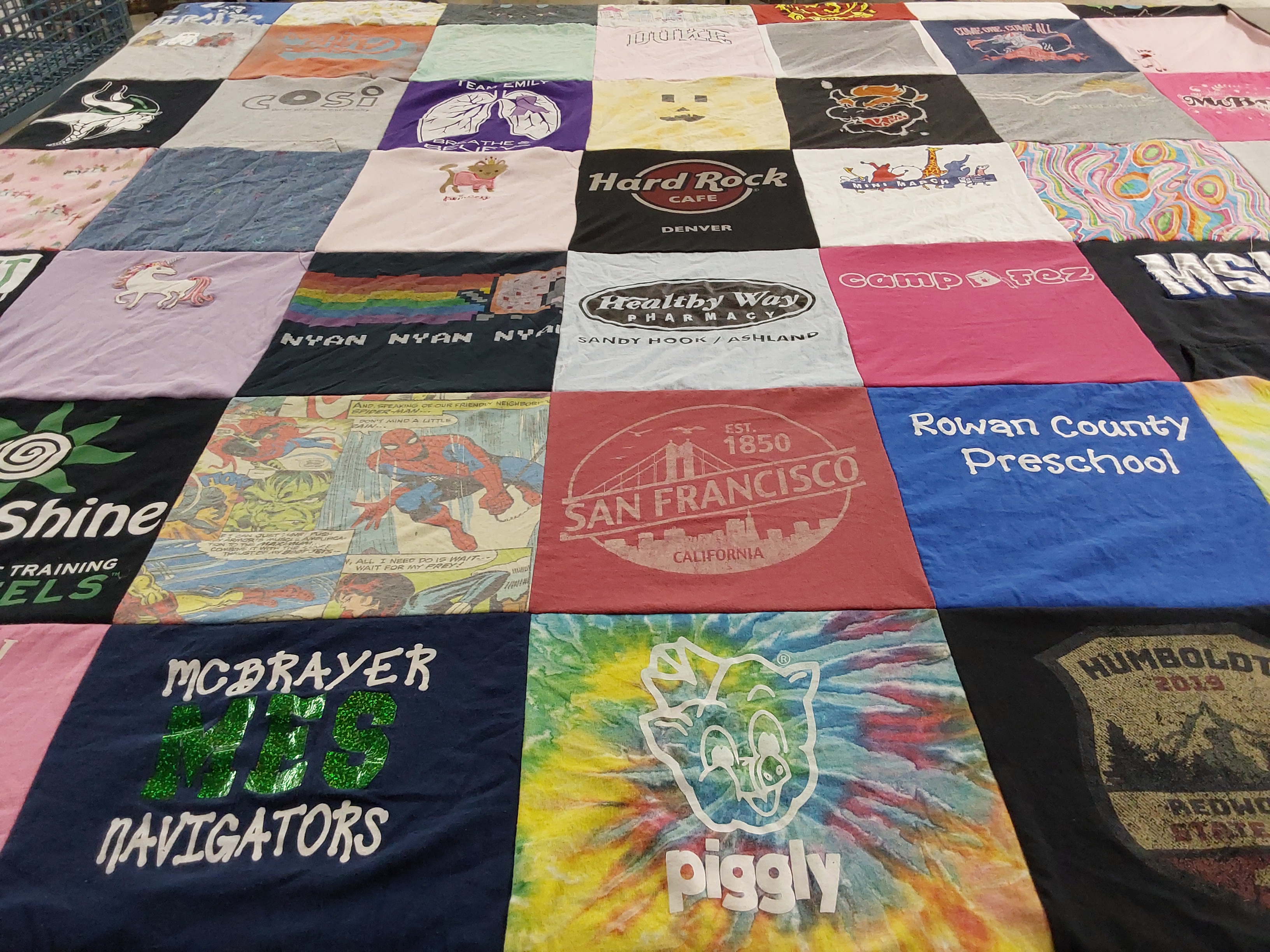 T-shirt quilt from mcbryer middle school by Eric from KY