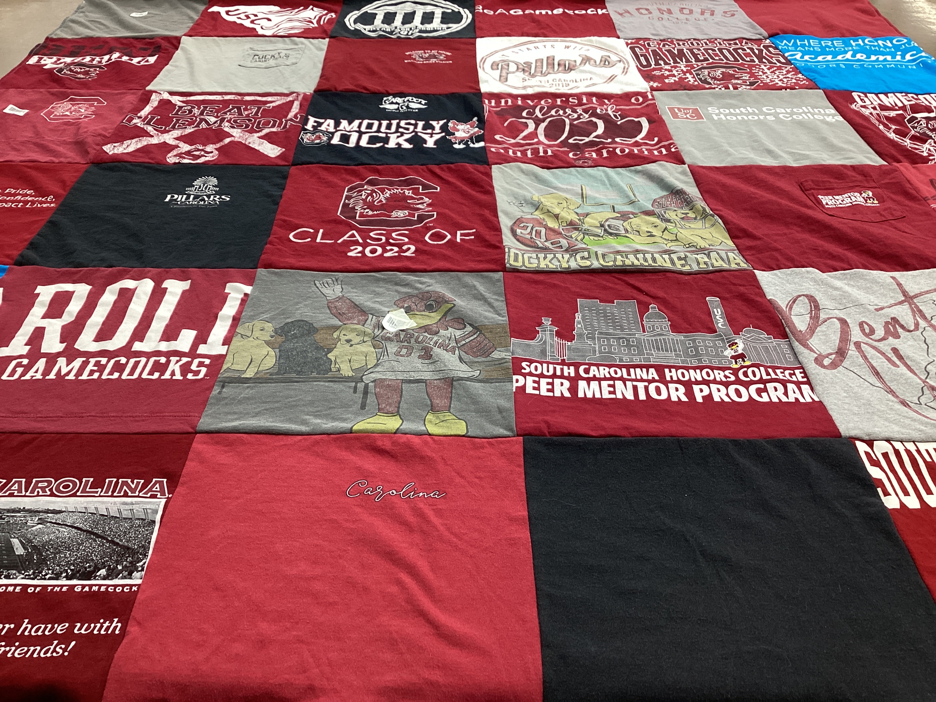 T-shirt quilt featuring south carolina gamecocks by Lela from NV