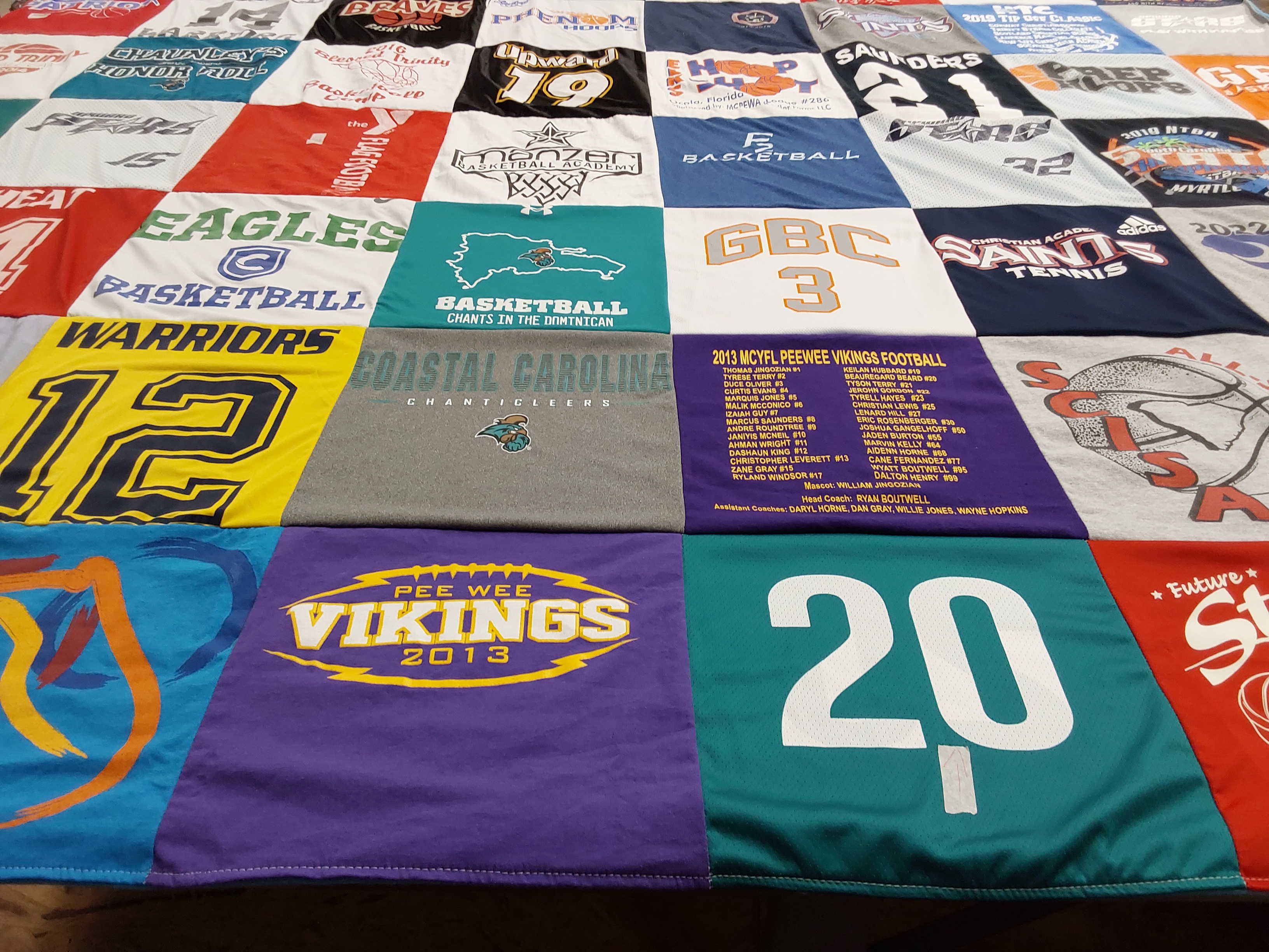 T-shirt quilt from coastal carolina university by Kristy from SC