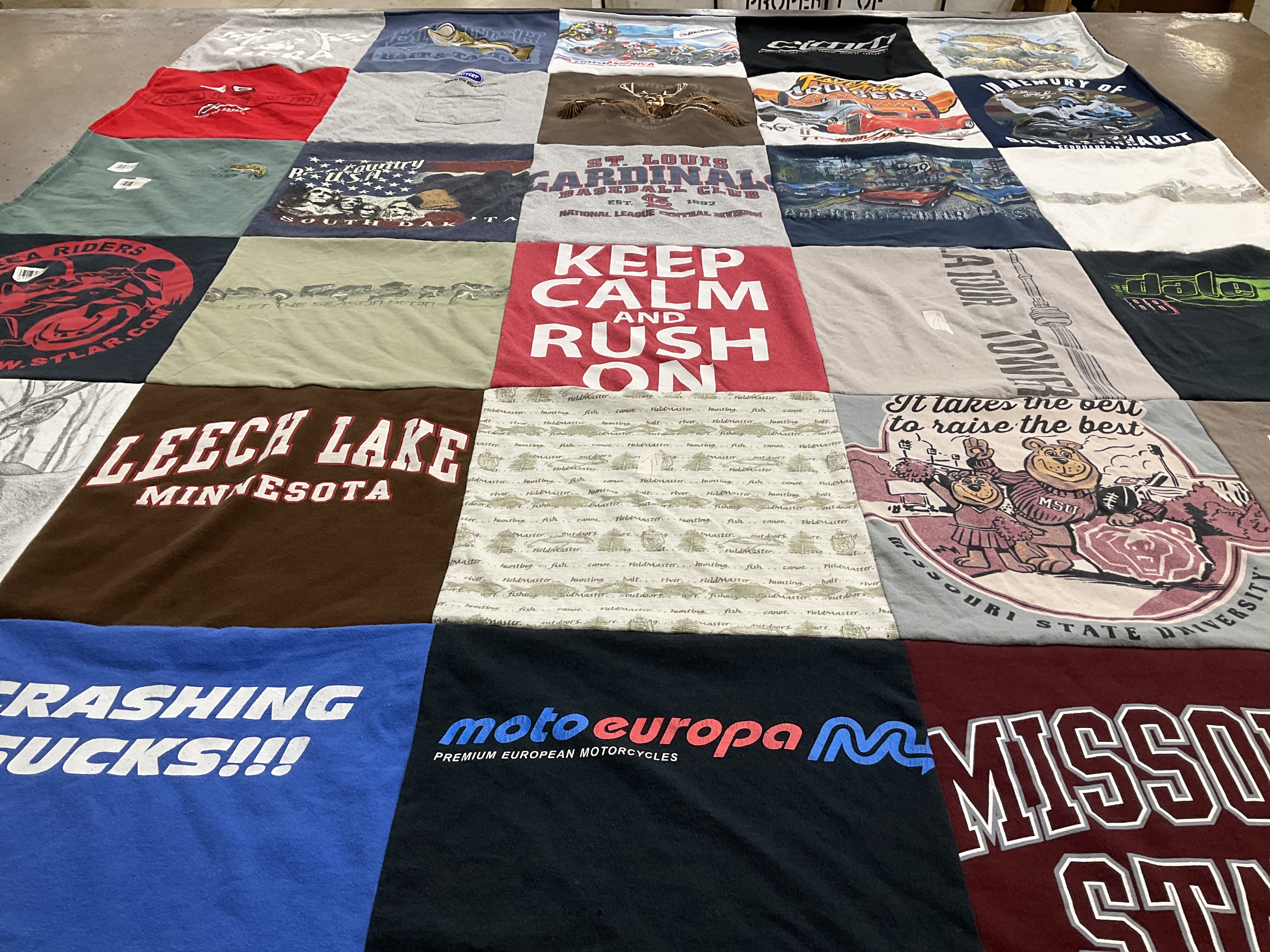 T-shirt quilt from missouri state university by Lana from MO