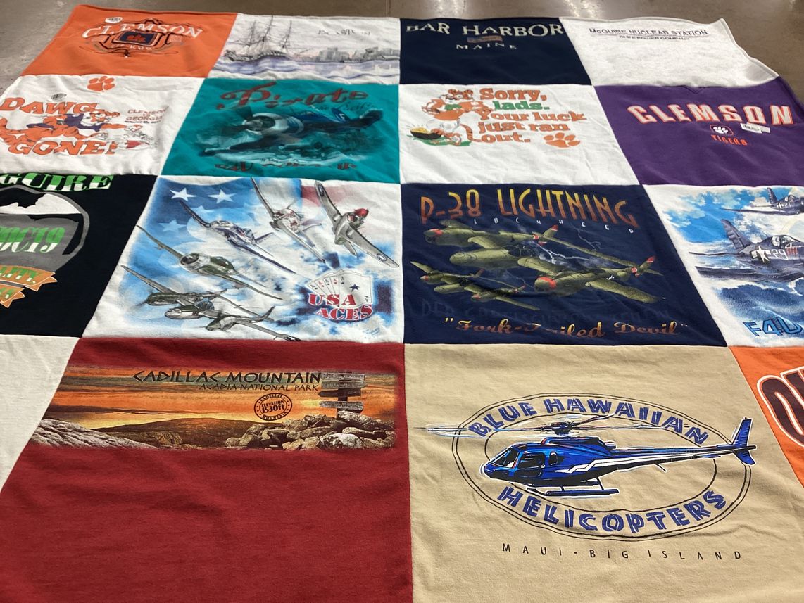 T-shirt quilt from clemson university by Gay from NC