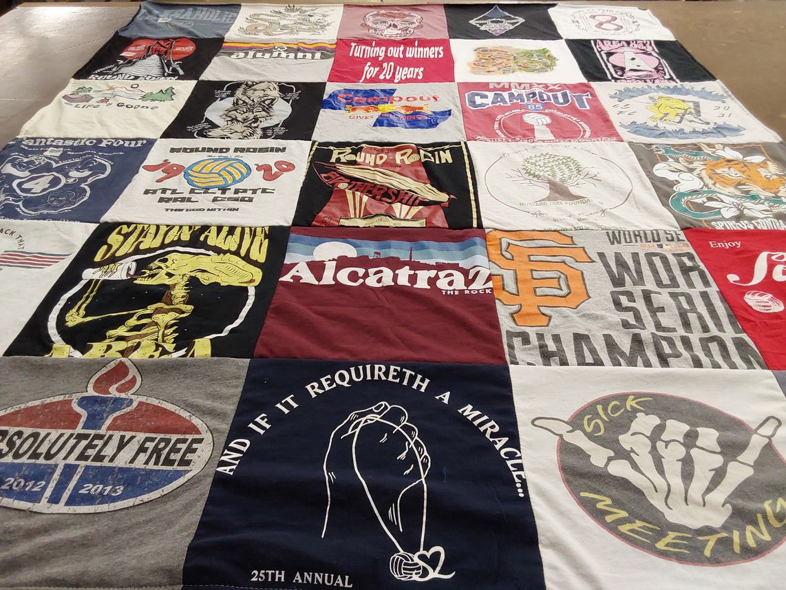 T-shirt quilt featuring san francisco giants by Jacqueline from GA