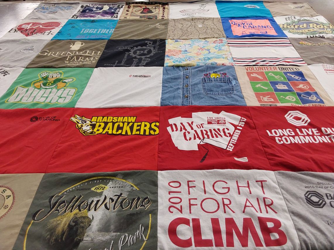 T-shirt quilt featuring ducks by Jenny from OK