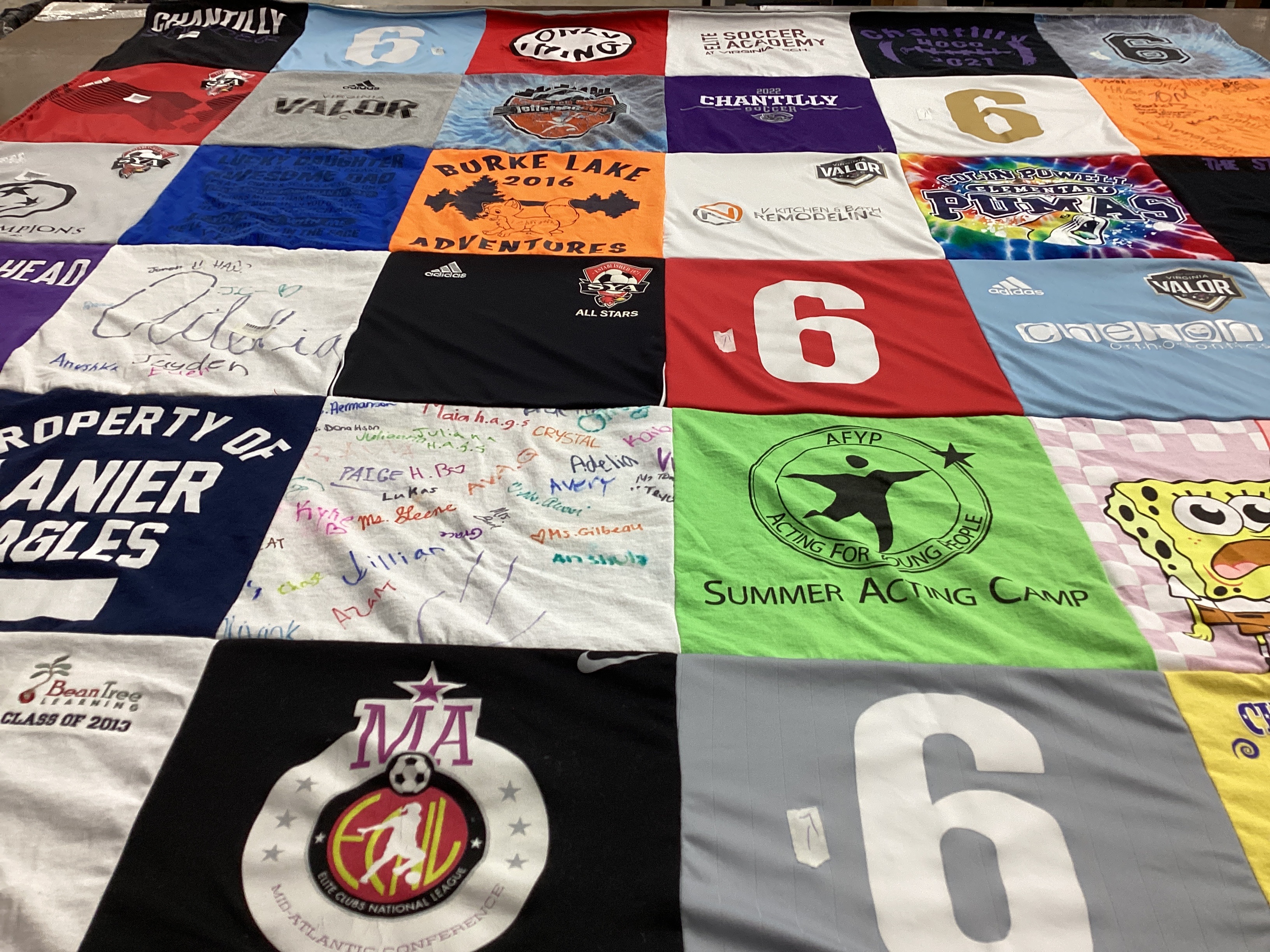 T-shirt quilt featuring ma soccer by Danielle from VA