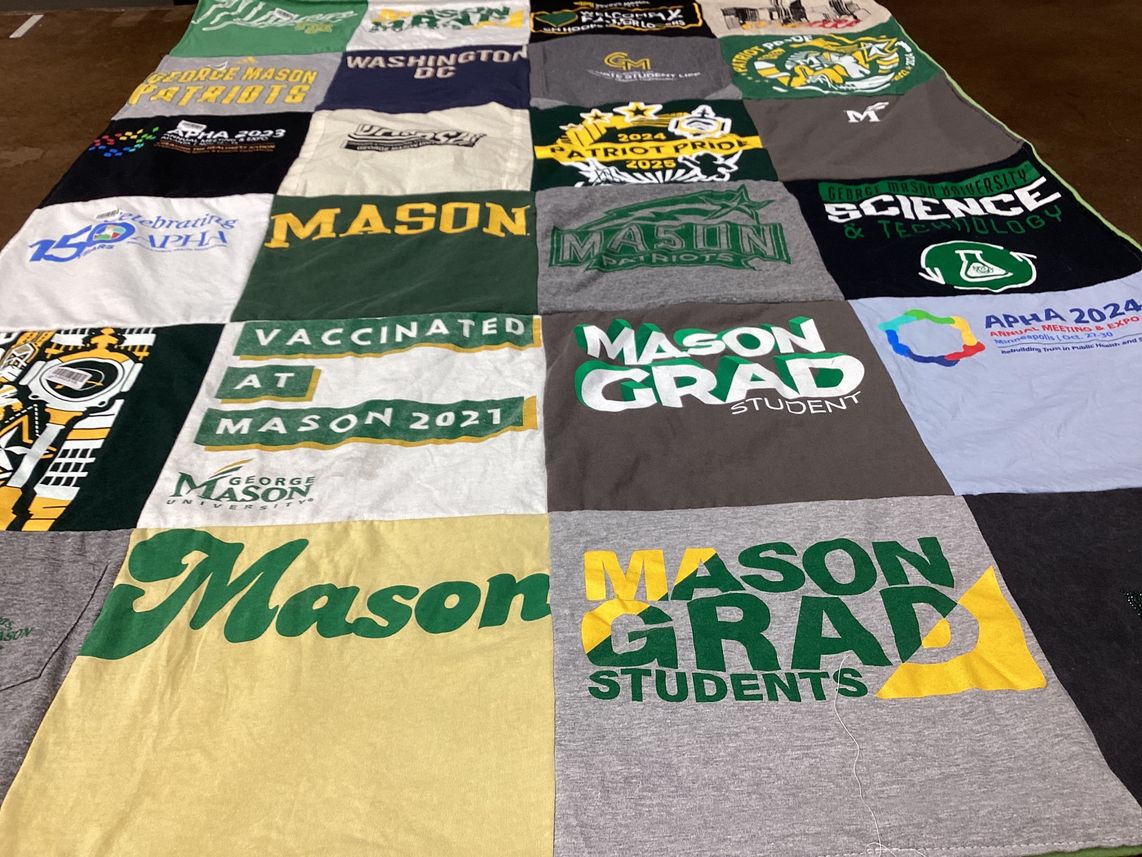 T-shirt quilt featuring george mason patriots by Carolyn from MD