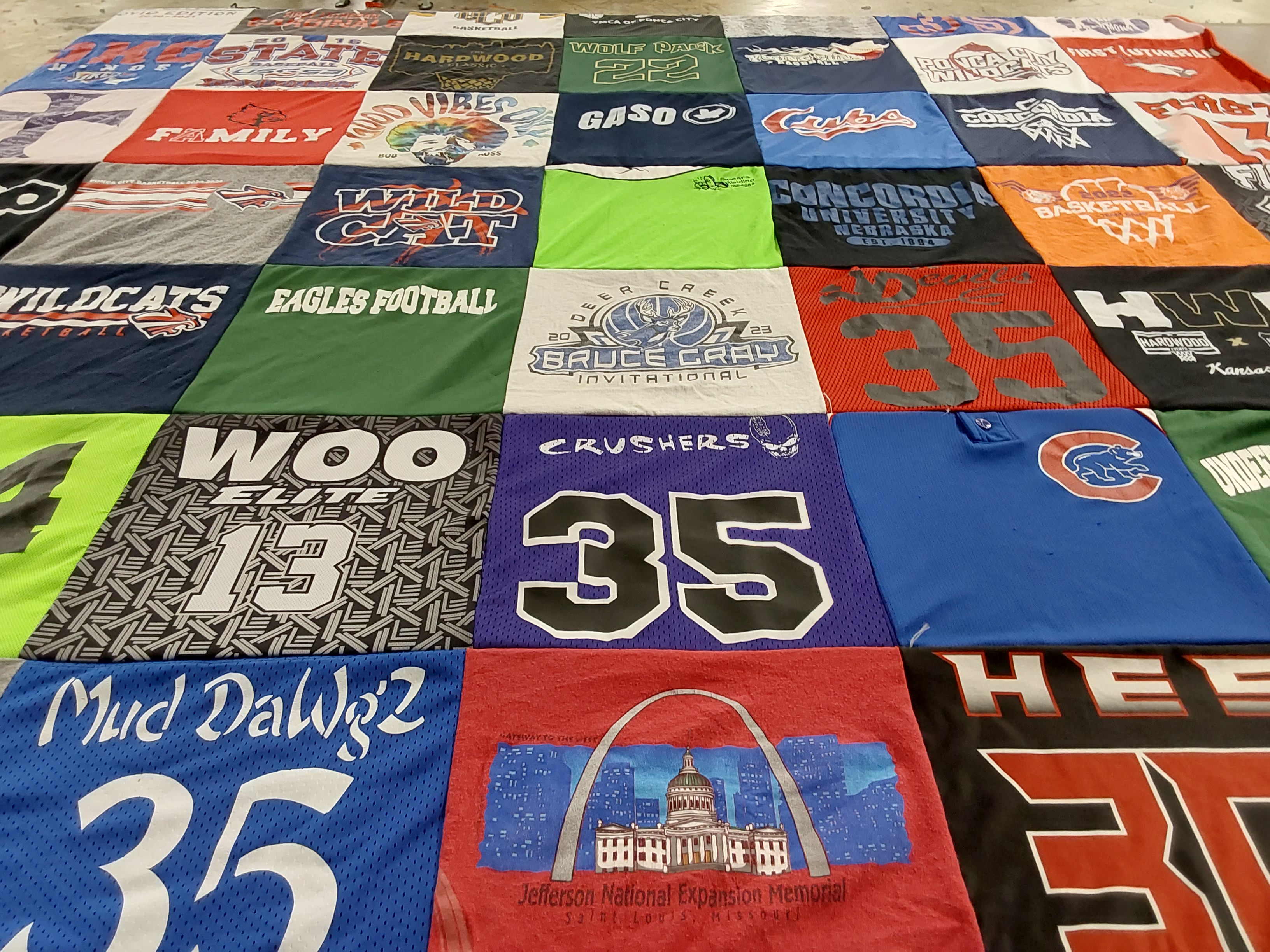 T-shirt quilt from concordia university nebraska by Amanda from OK