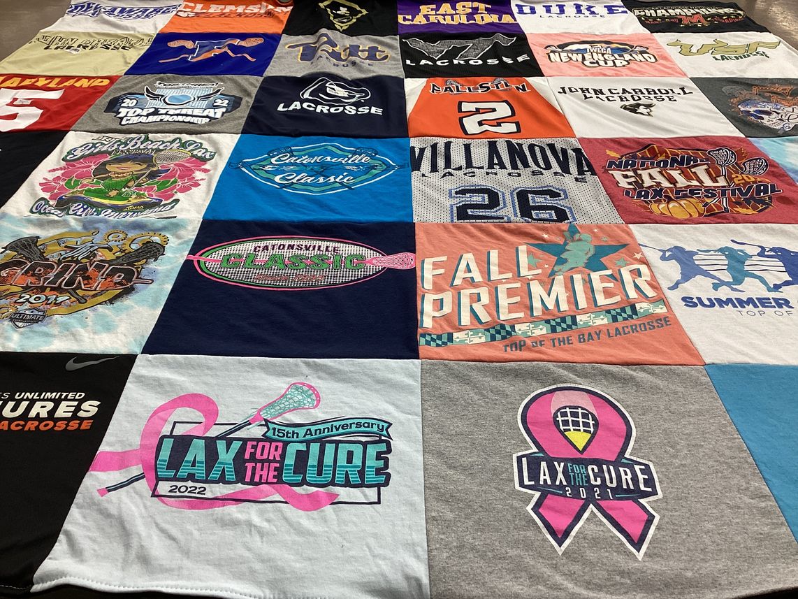 T-shirt quilt from duke university, villanova university by Laura from MD