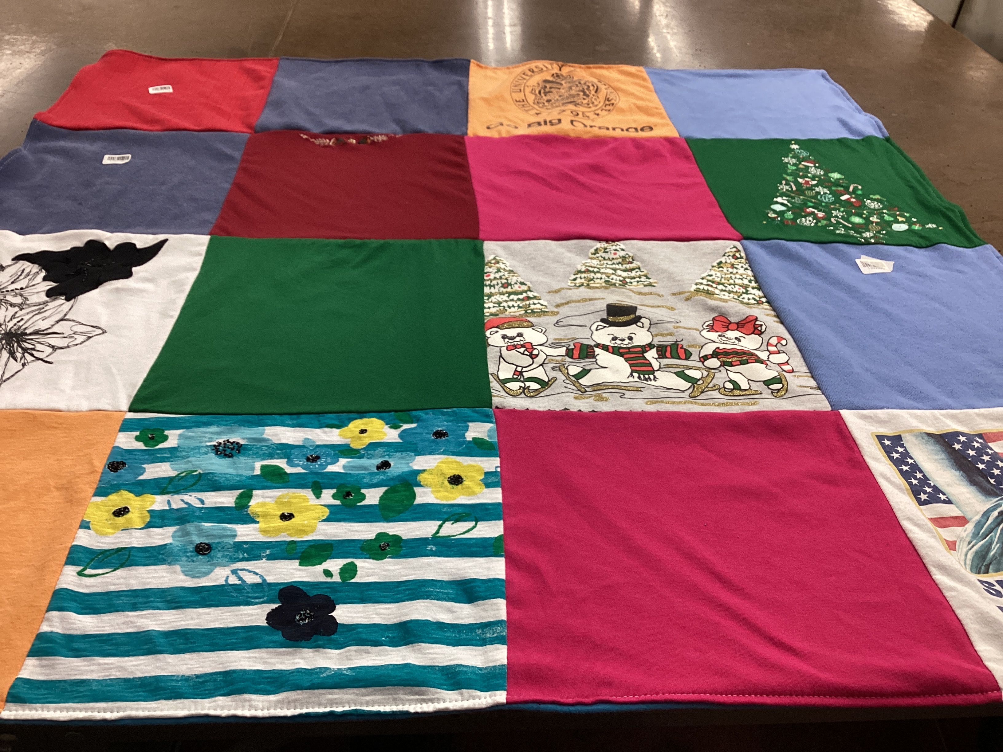 T-shirt quilt with nature, holiday themes by Sharon from TN