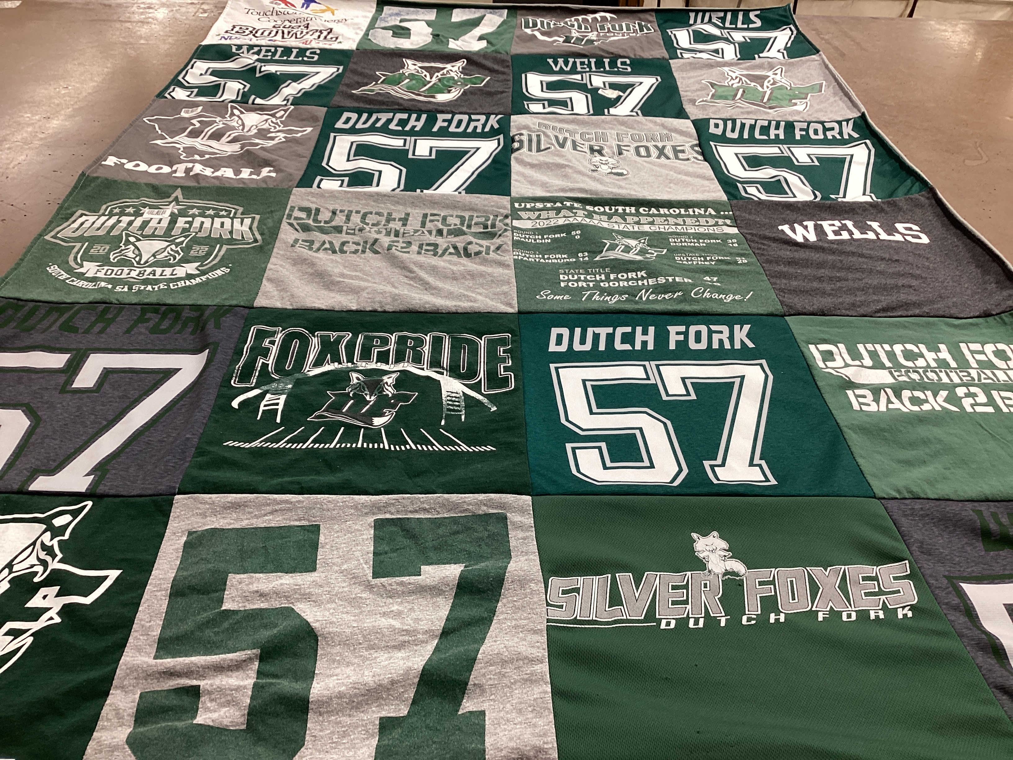 T-shirt quilt featuring dutch fork football team by Terrance from SC