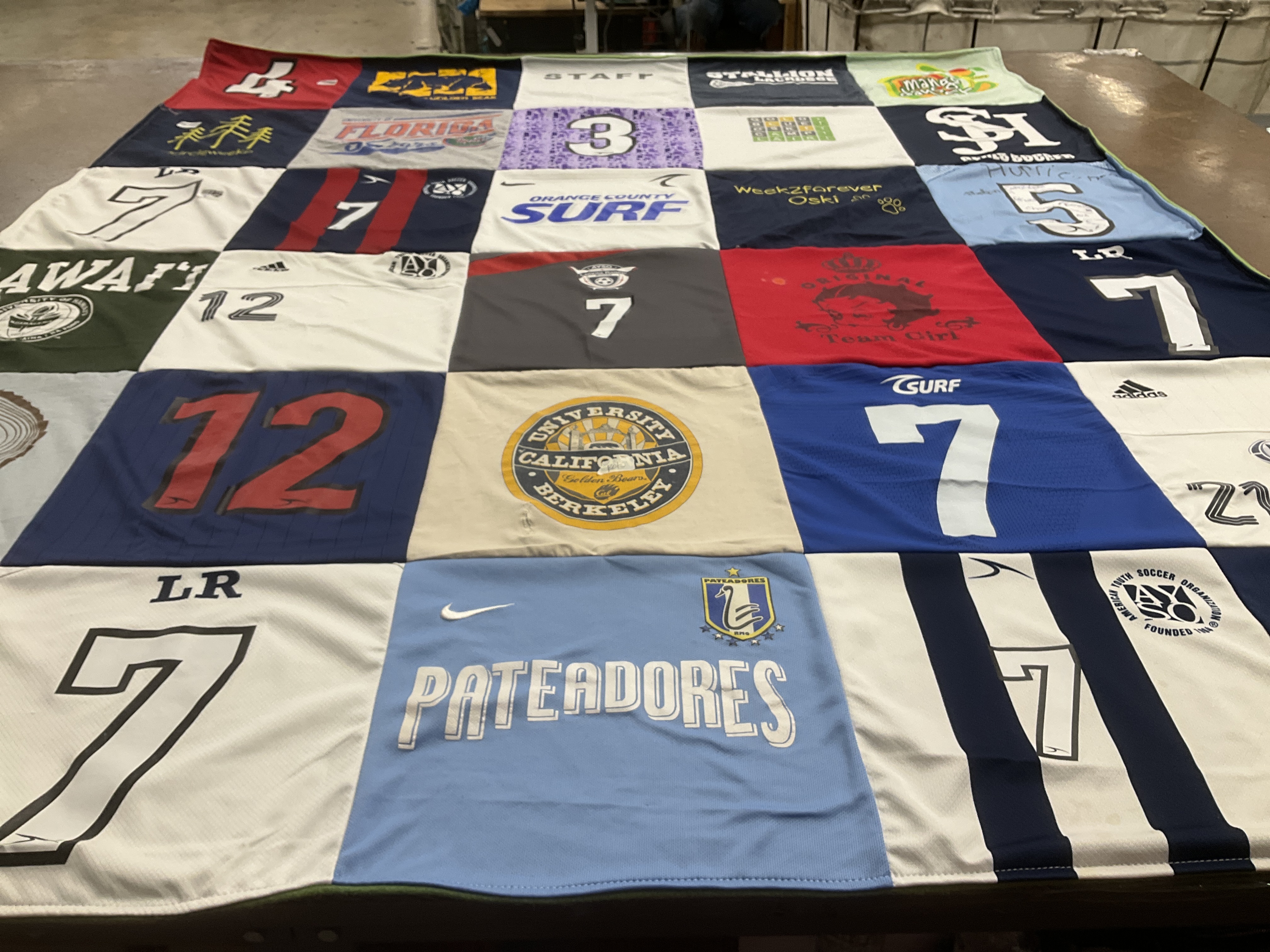 T-shirt quilt featuring lr by Elizabeth from CA