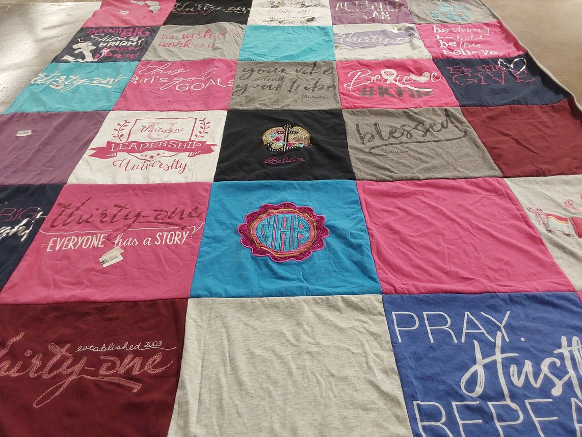 T-shirt quilt from leadership university by Nicole from FL
